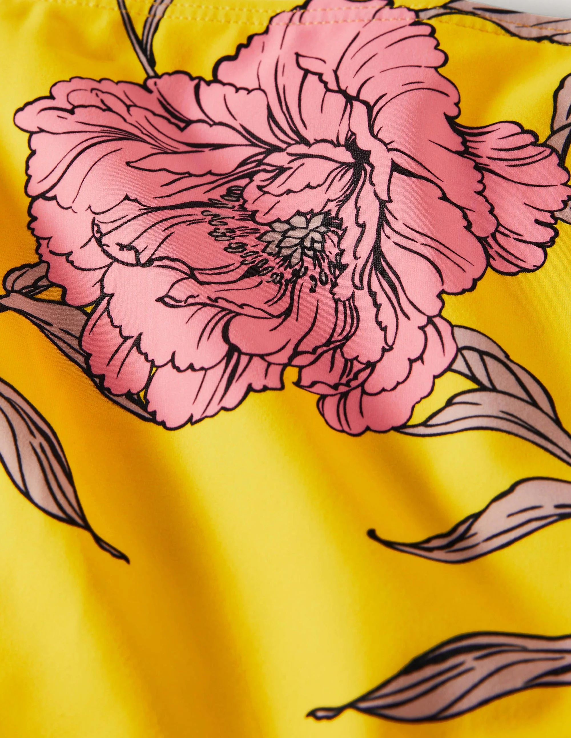 High Waisted Bikini Bottoms-Lemon Fizz, Peony Bloom - Image 9