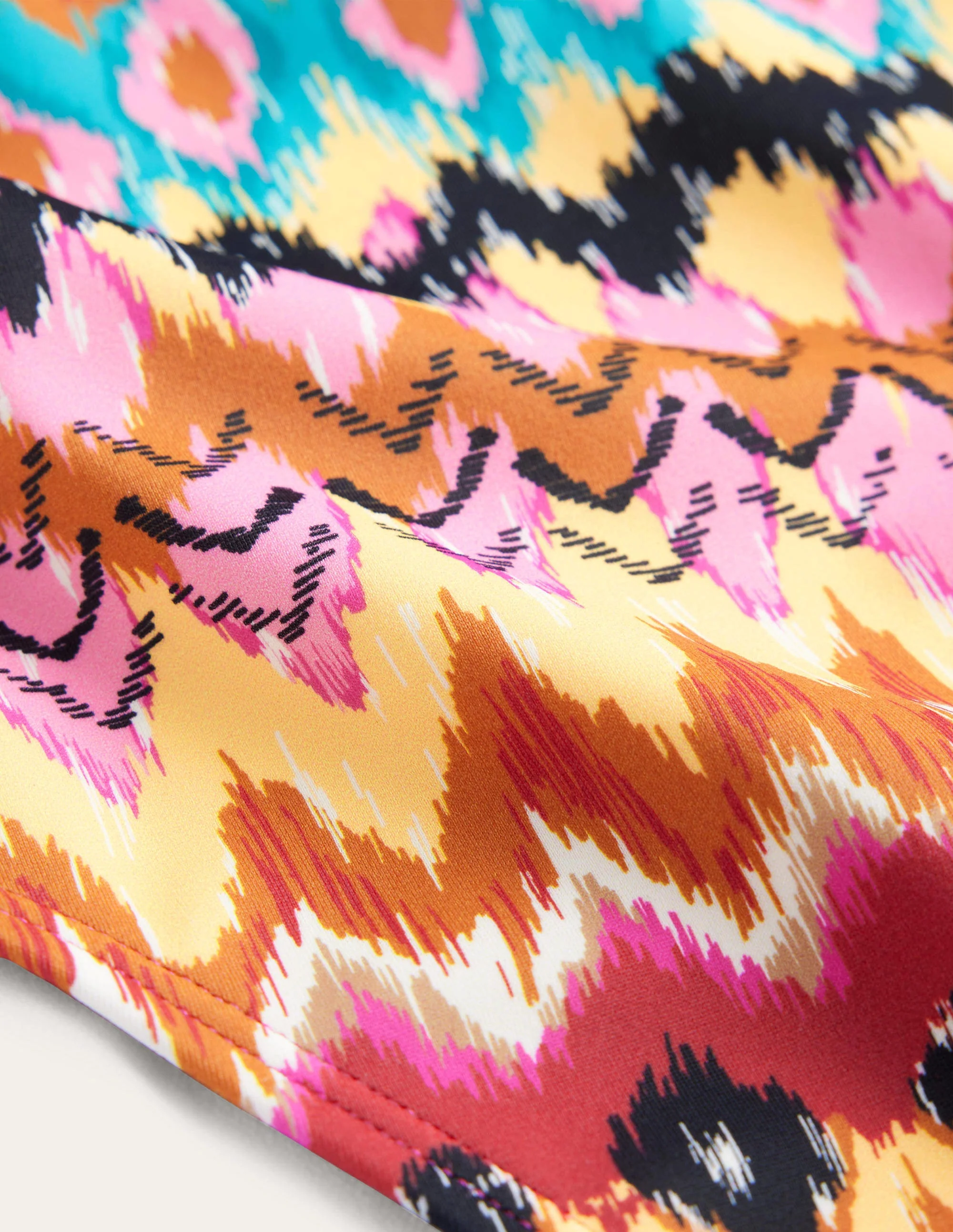 High Waisted Bikini Bottoms-Multi Ikat - Image 7