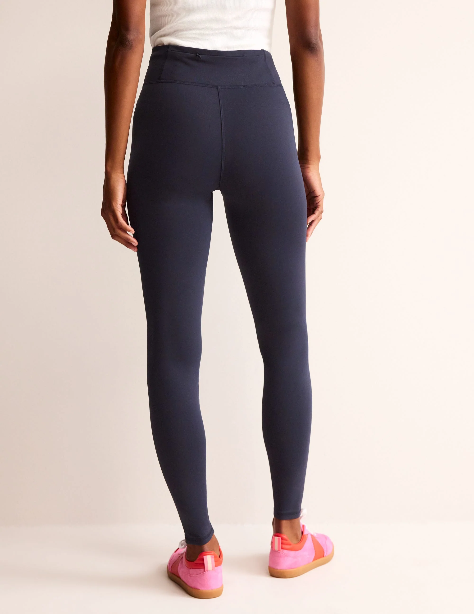 High Waisted Leggings-Navy - Image 3