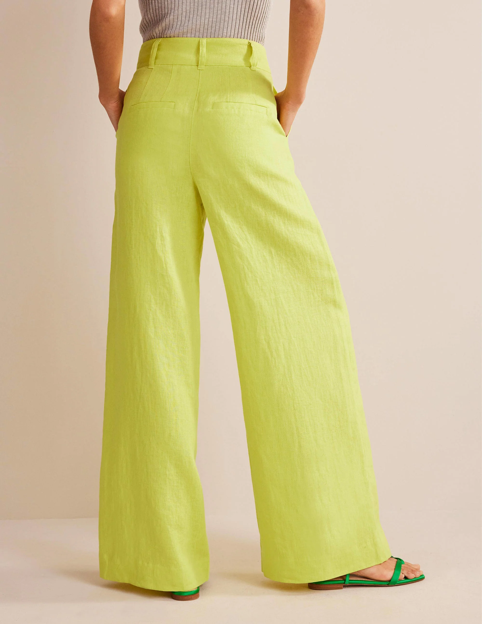 Highbury Linen Pants-CItrus - Image 3