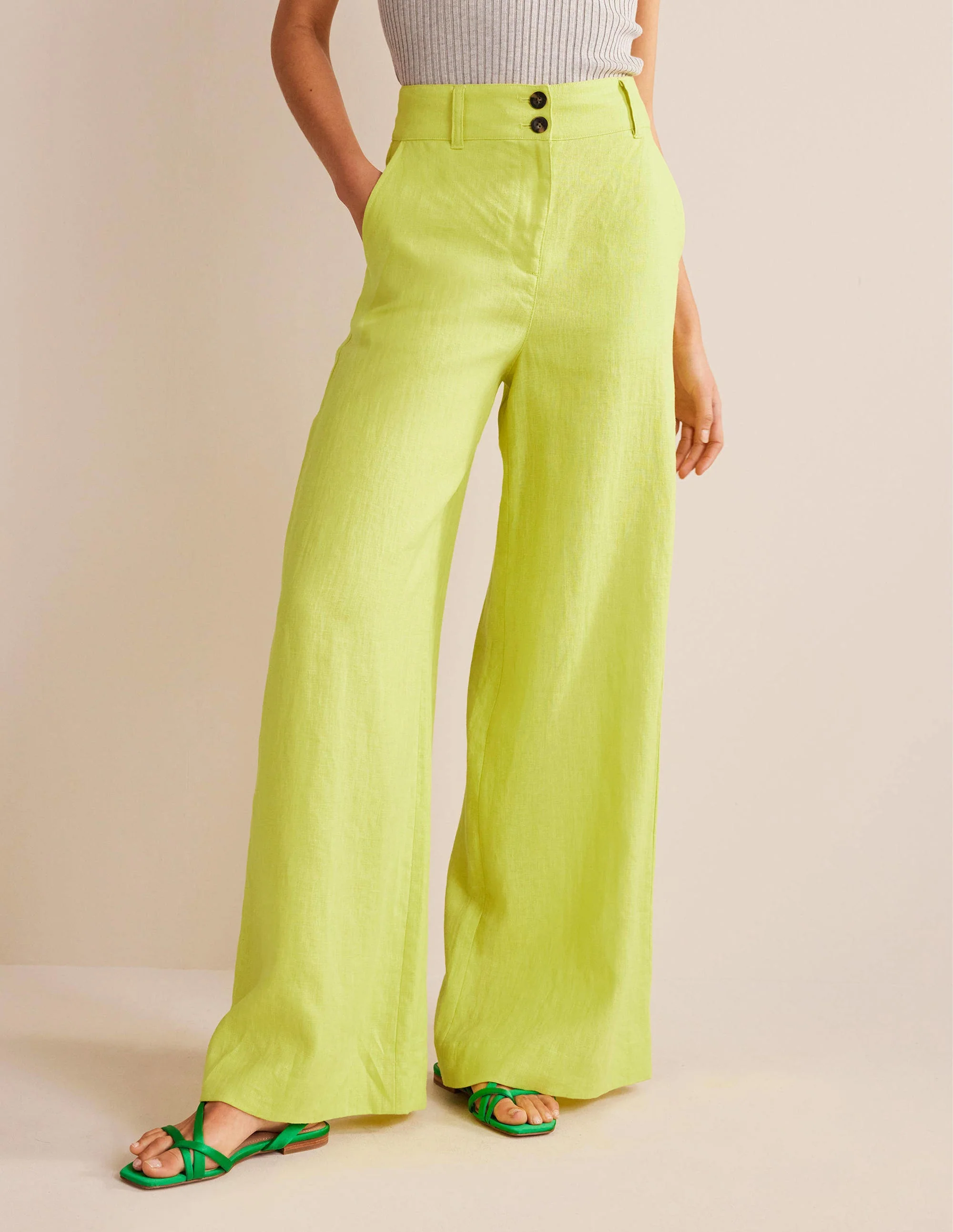 Highbury Linen Pants-CItrus - Image 4