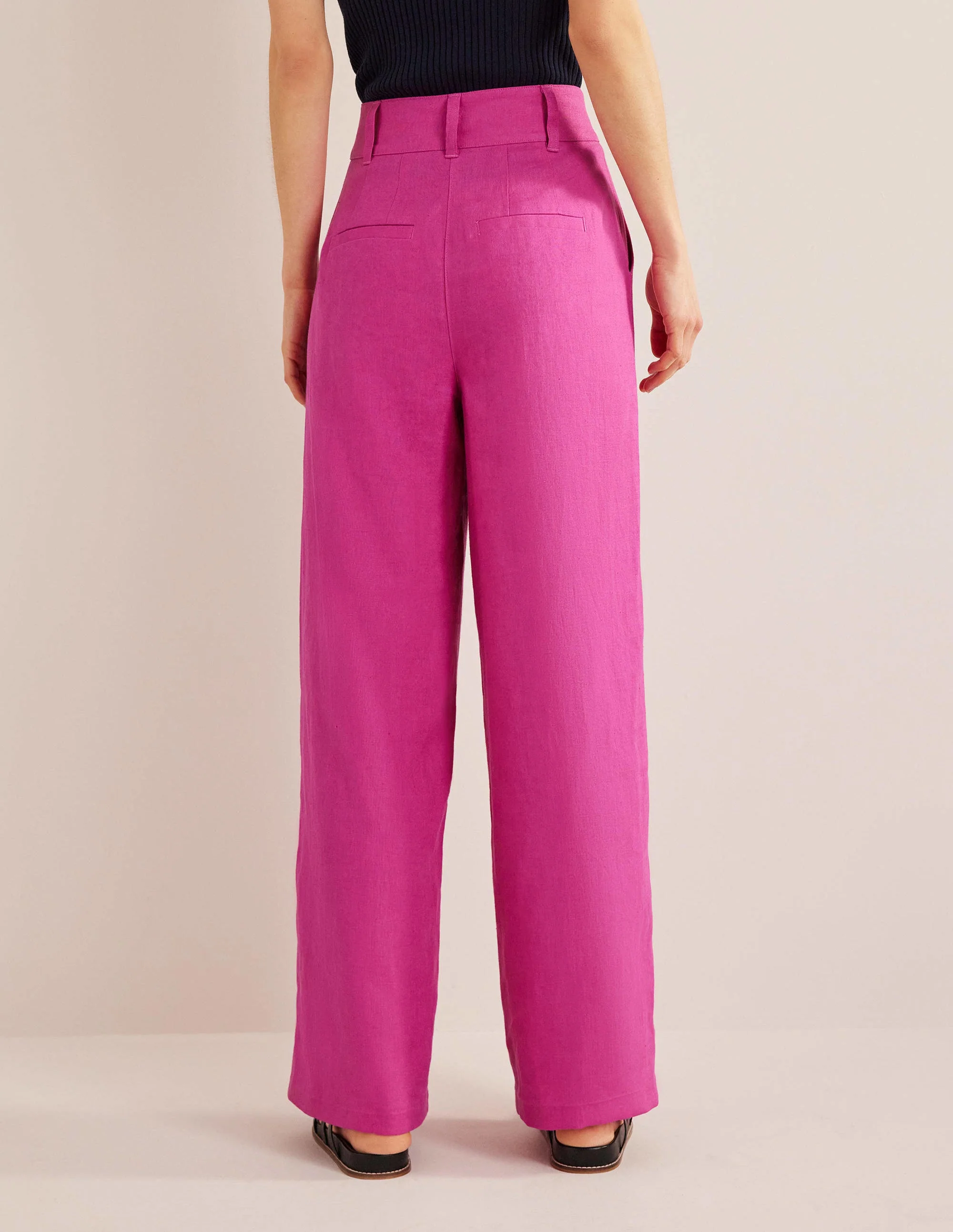 Highbury Linen Pants-Rose Violet - Image 3