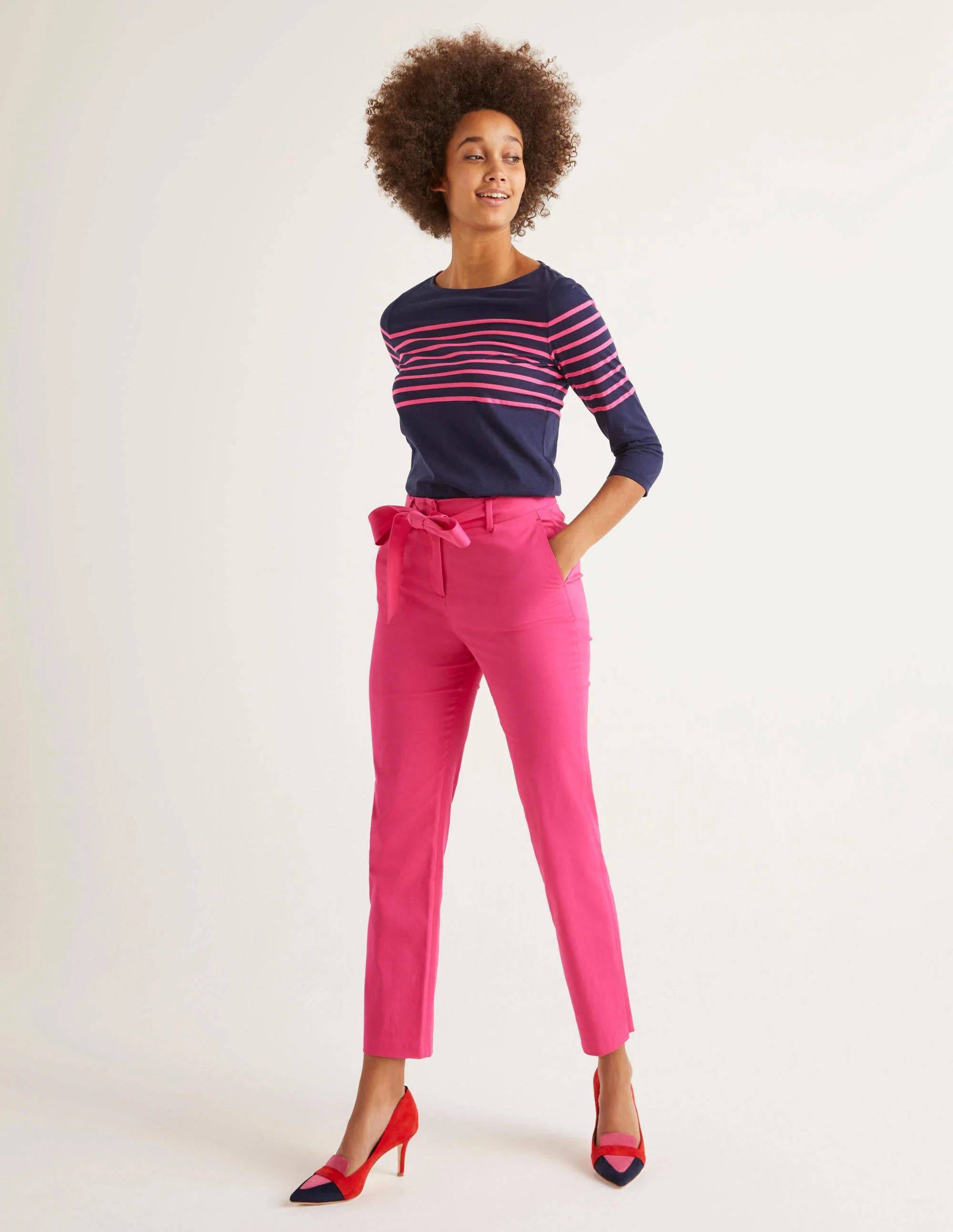 Highbury Tie Waist Pants-Pop Pansy - Image 4