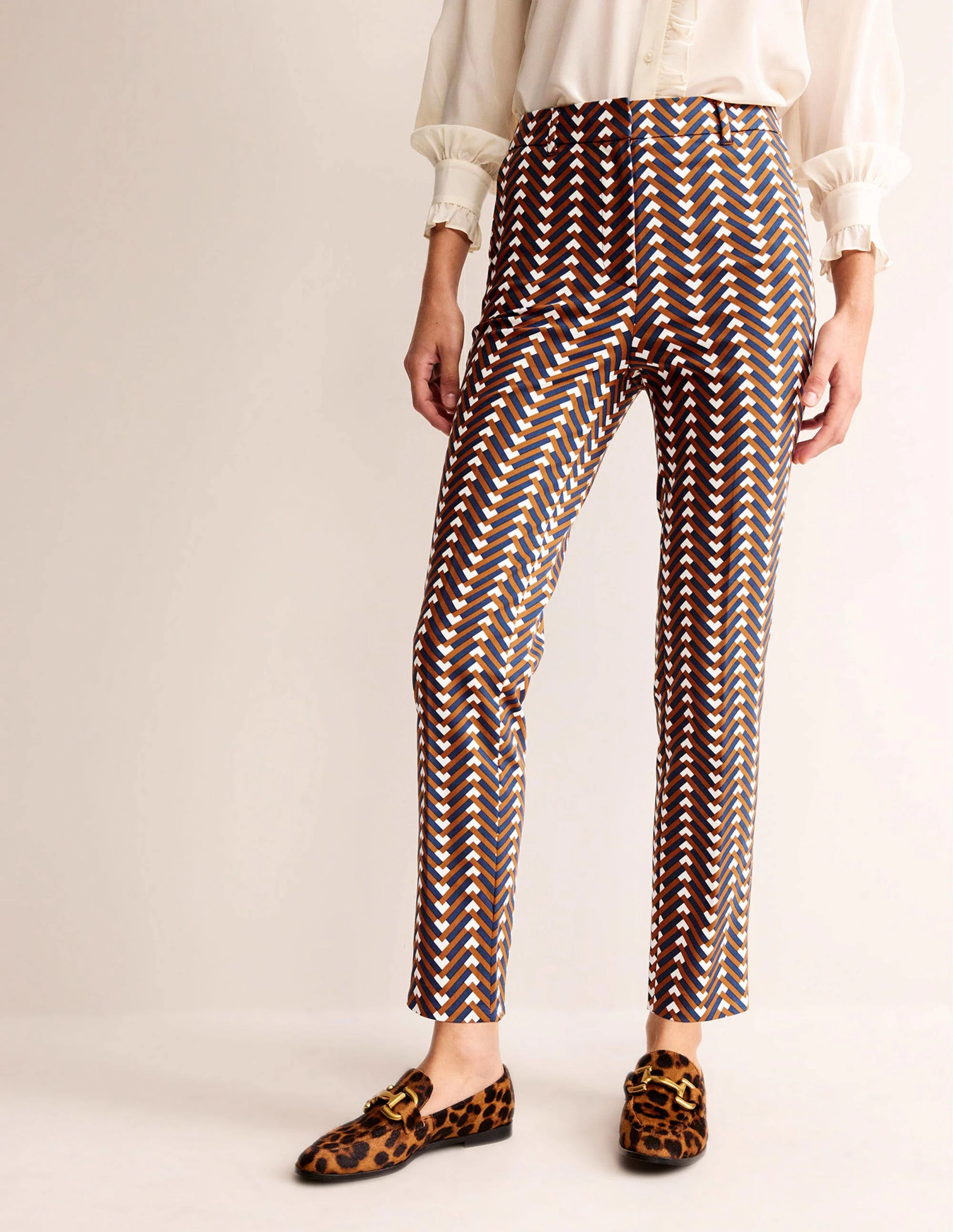 Highgate Printed Pants-Pumpkin, Chevron Geo - Image 4