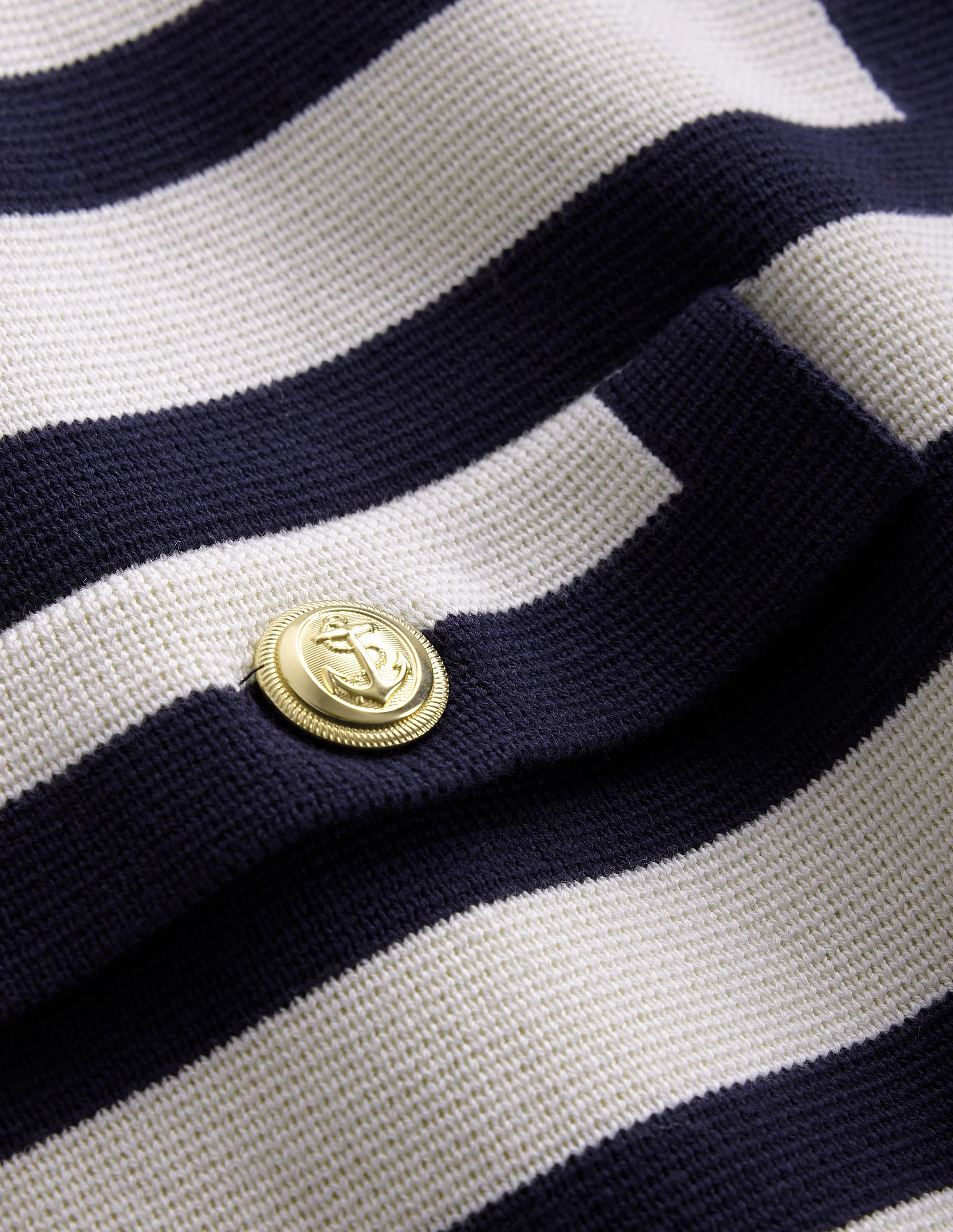 Holly Knitted Jacket-Warm Ivory/ Navy - Image 7