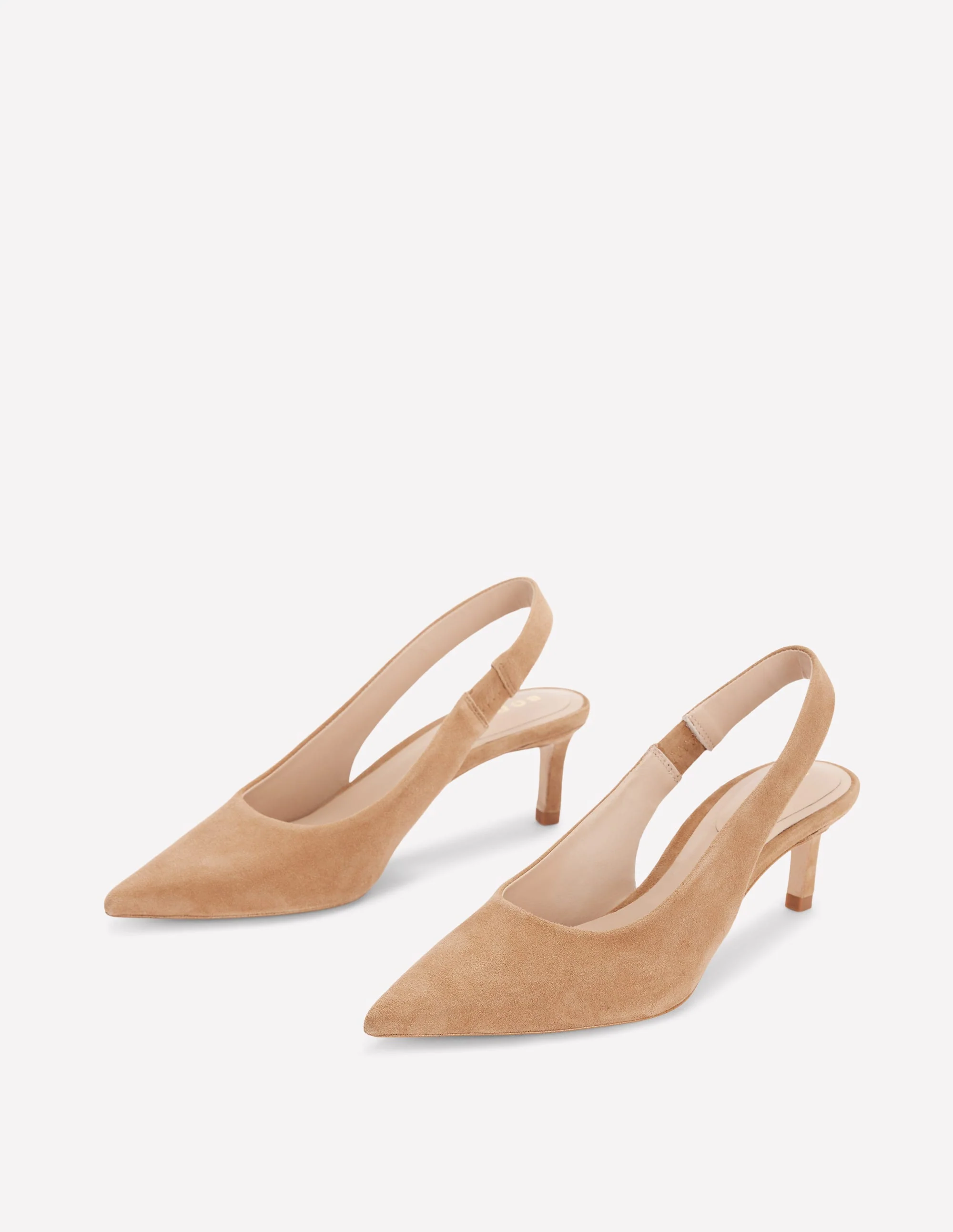 Hope Slingback Kitten Heels-Macchiato Suede - Image 4