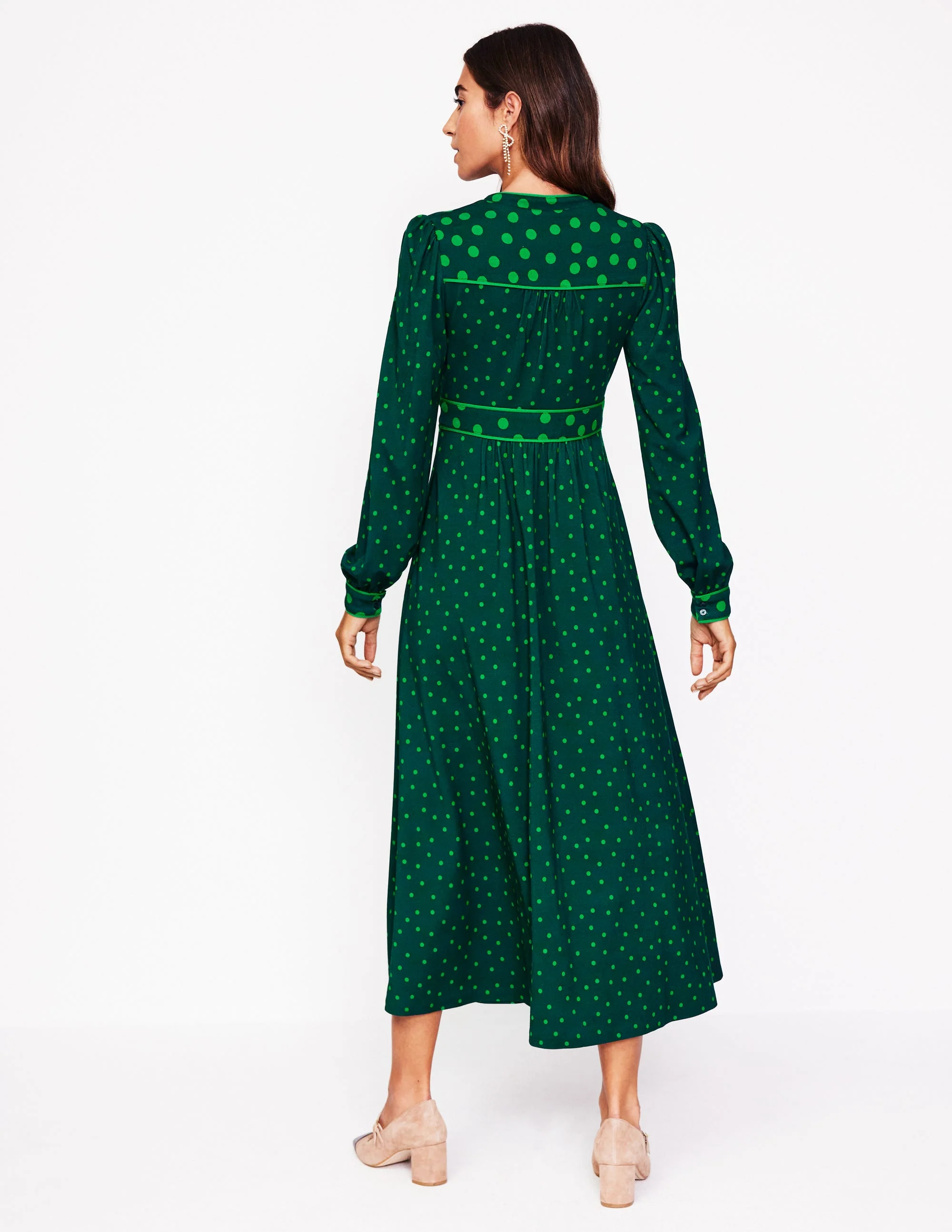 Hotched Ponte Dress-Glade, Abstract Dot - Image 3
