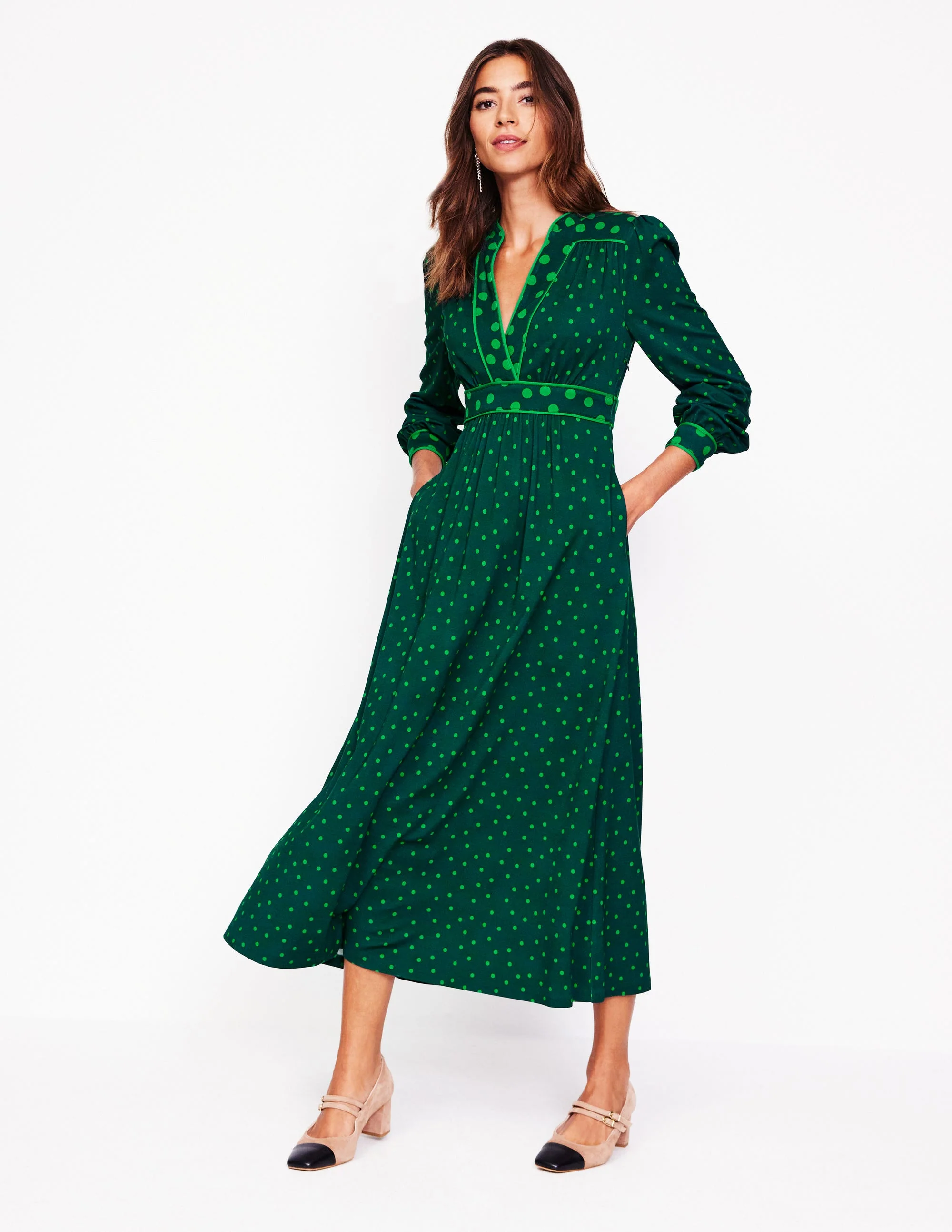 Hotched Ponte Dress-Glade, Abstract Dot - Image 4