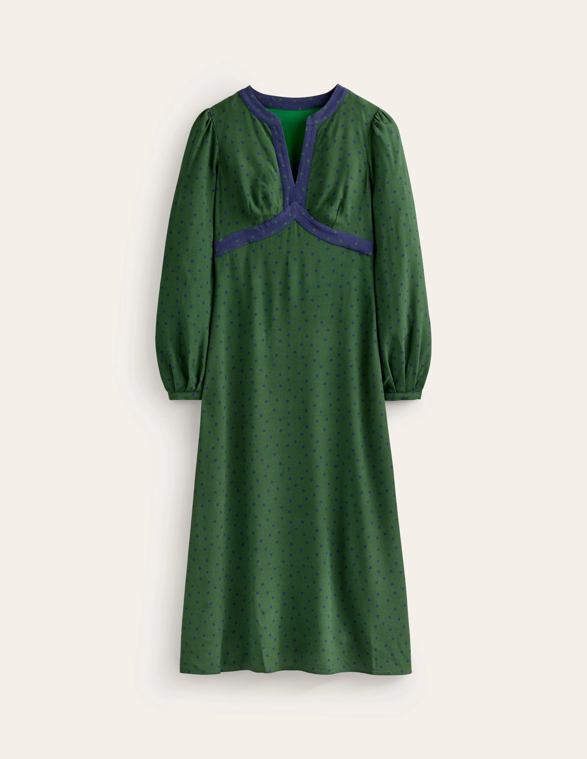 Imelda Border Print Midi Dress-Eden, Sparse Spot - Image 5