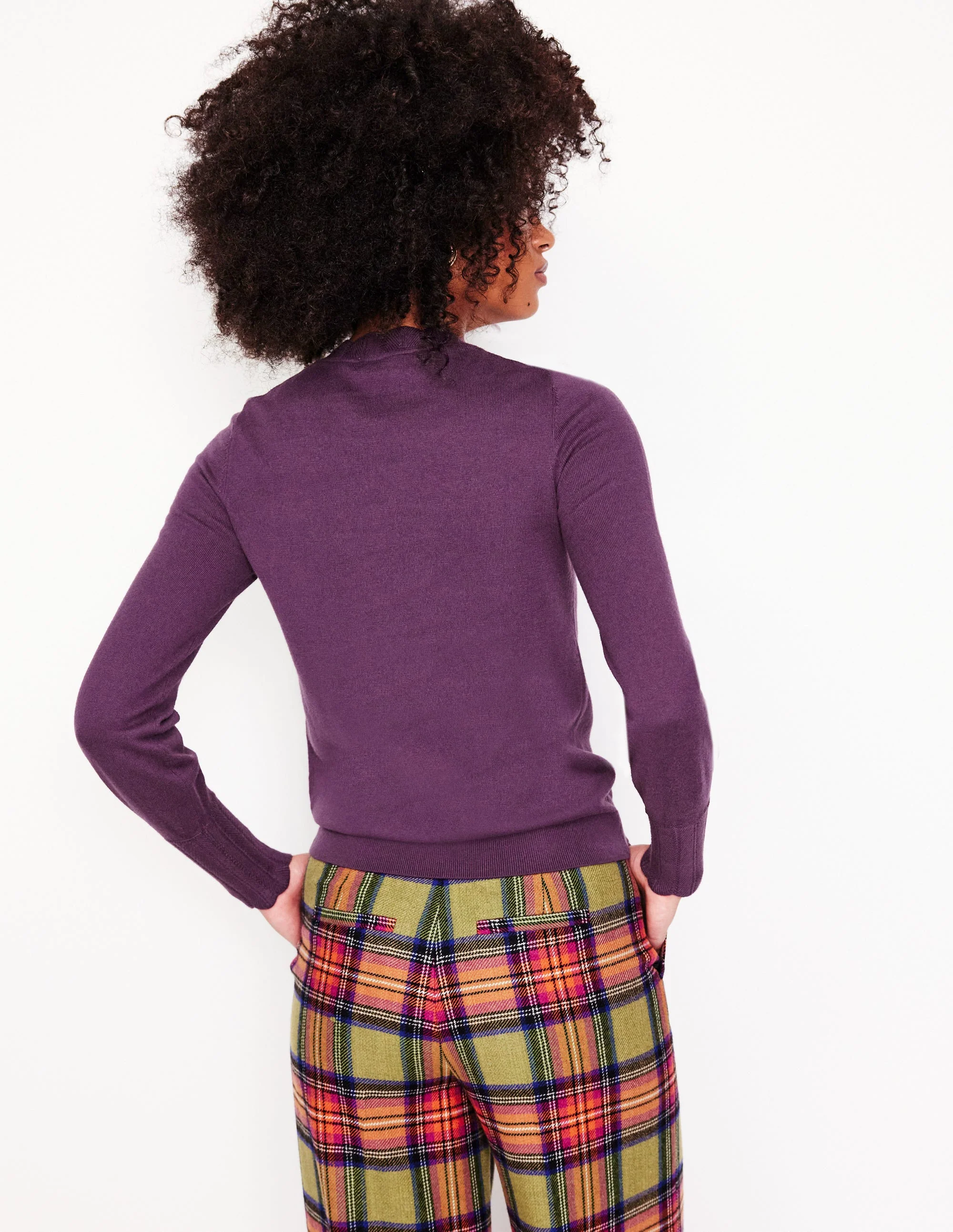 Imi Scalloped Sweater-Damson Purple - Image 3