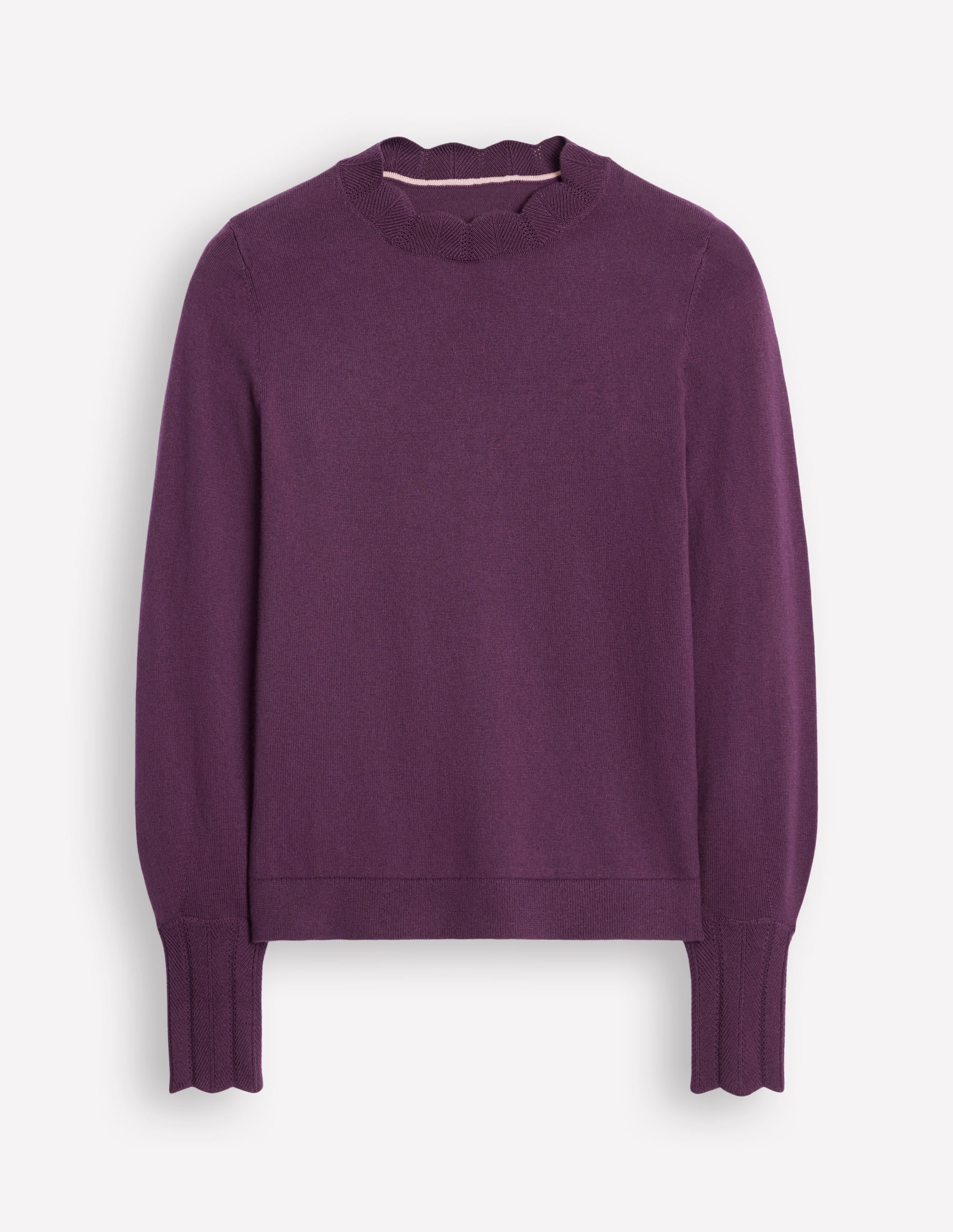 Imi Scalloped Sweater-Damson Purple - Image 5