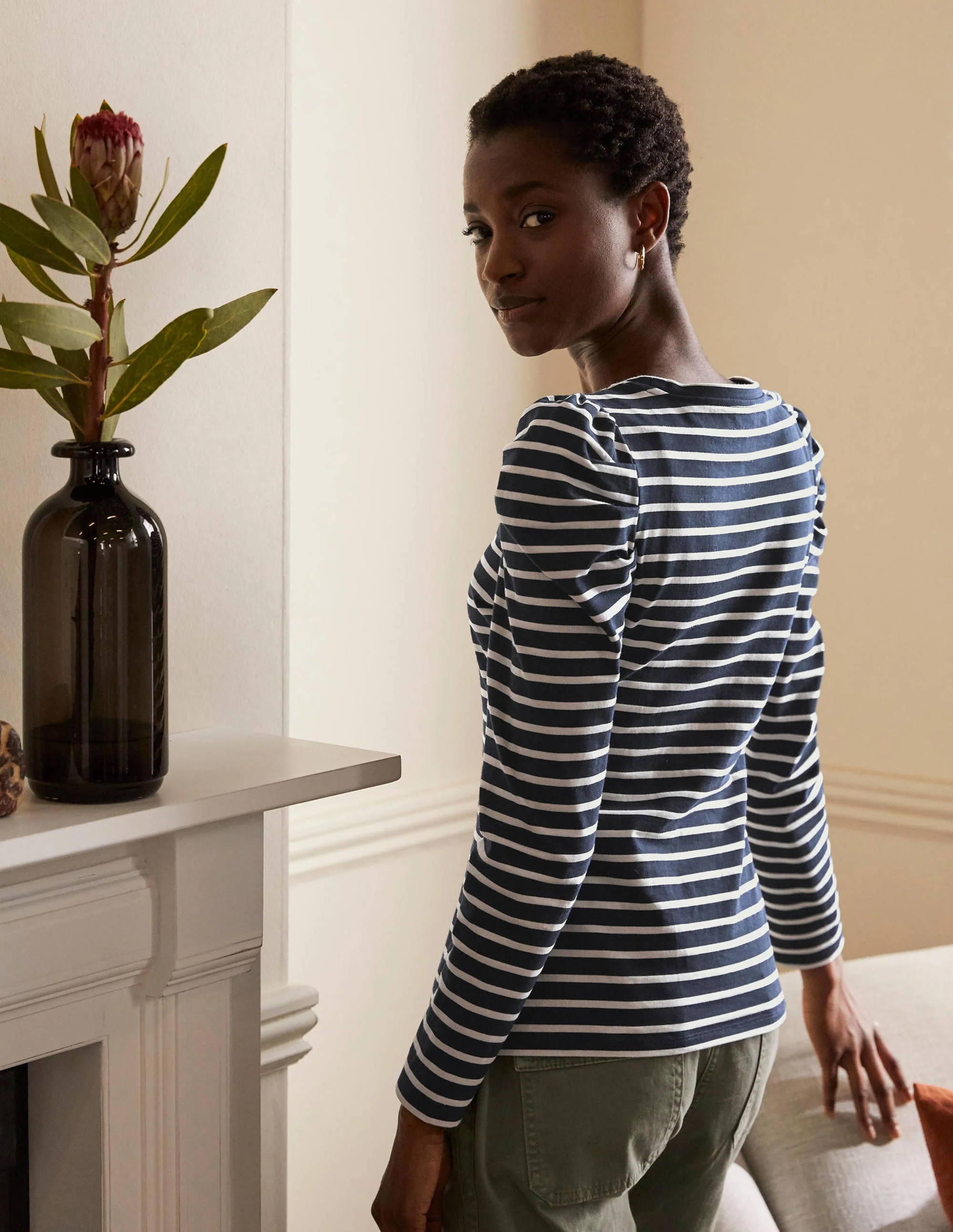 Imogen Breton-Navy/ Ivory - Image 3