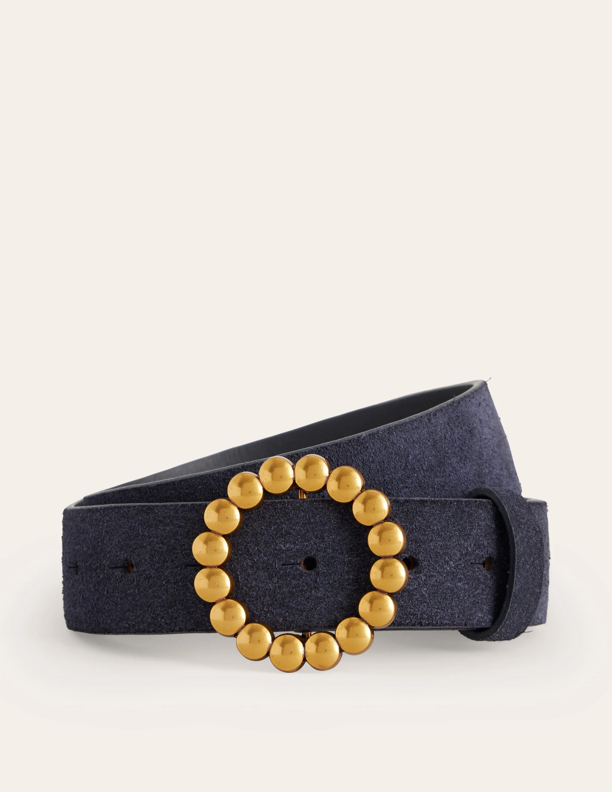 Interest Buckle Belt-Navy - Image 2