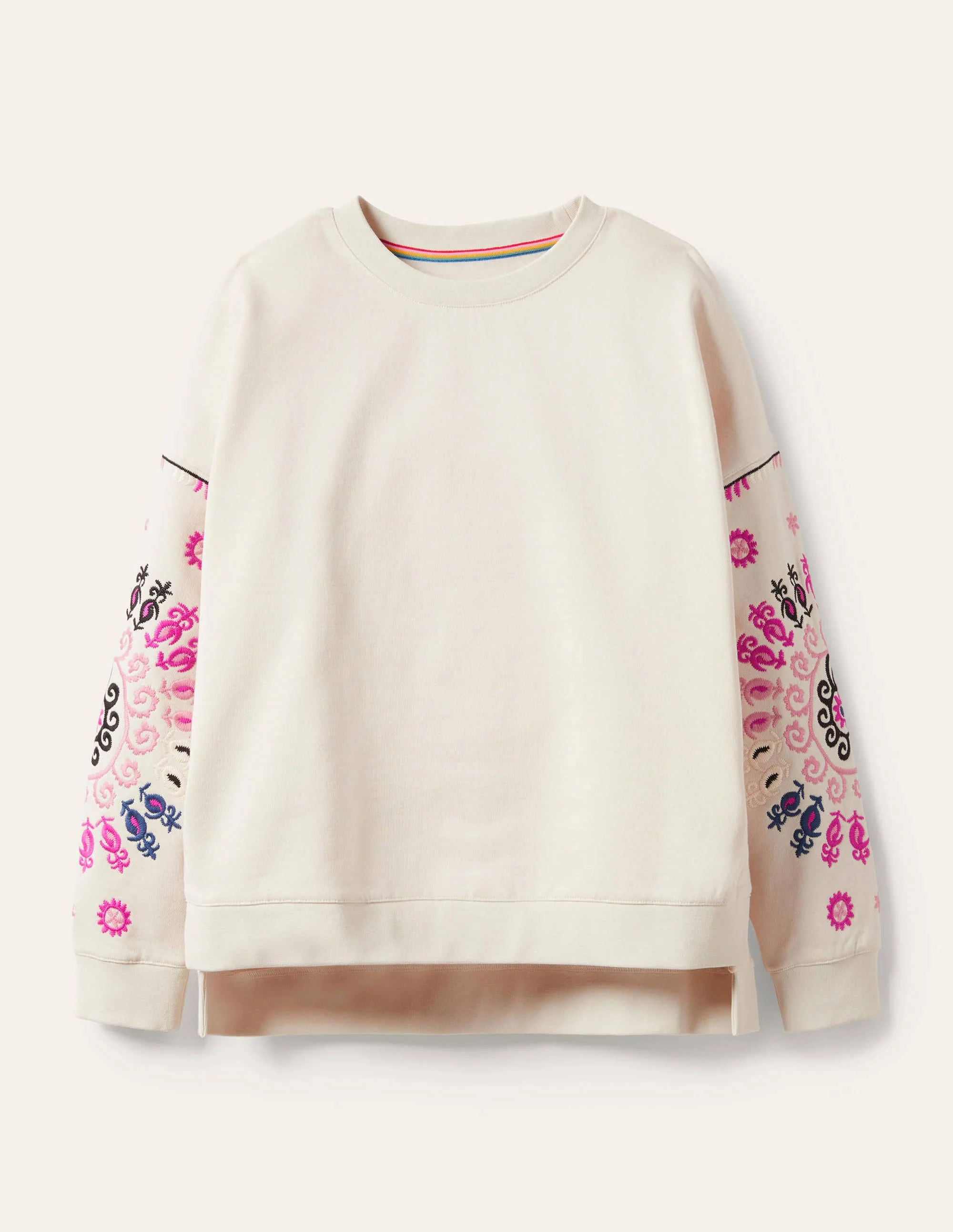 Interest Sweatshirt-Ivory, Multi Embroidery - Image 5