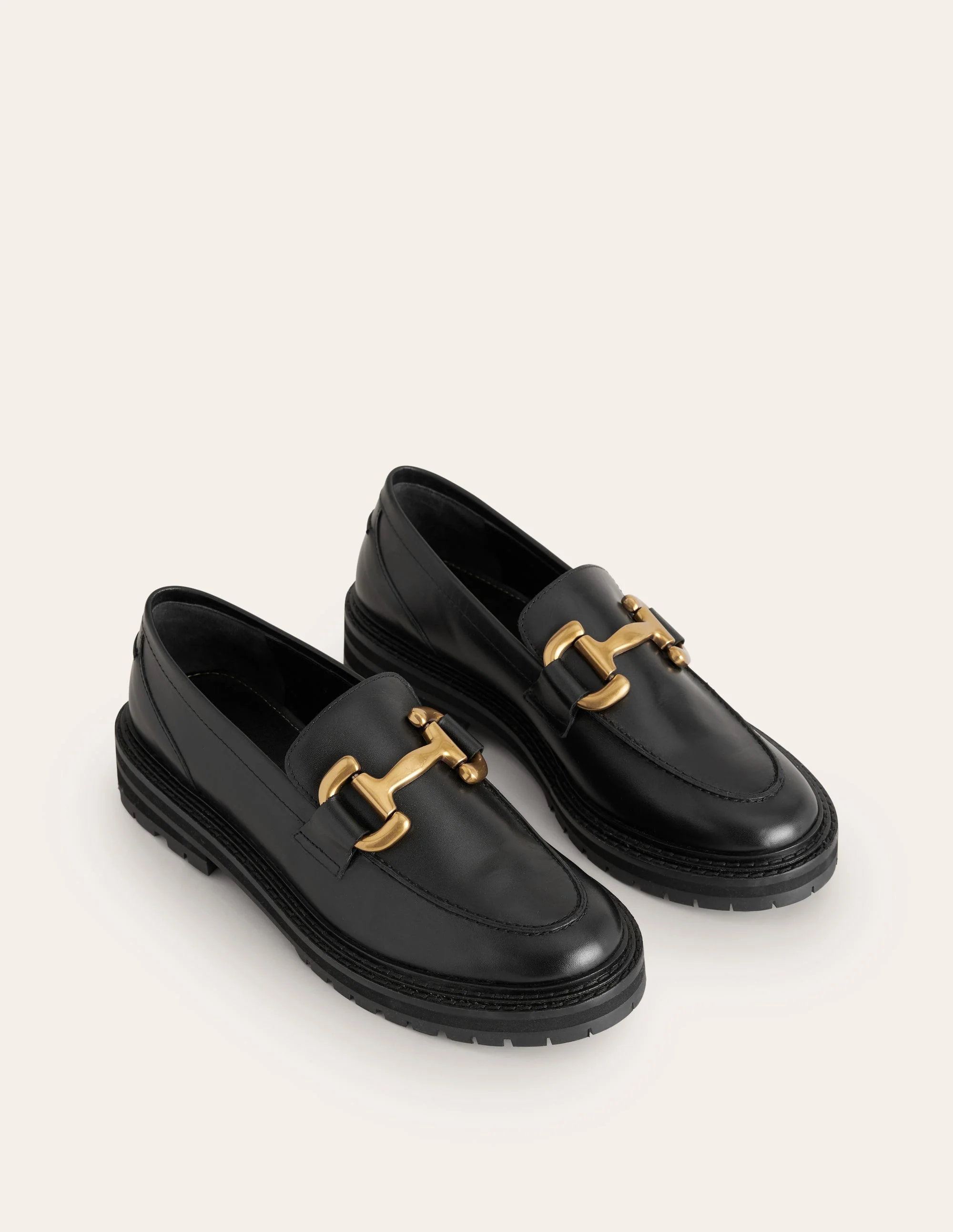 Iris Chunky Snaffle Loafers-Black - Image 3