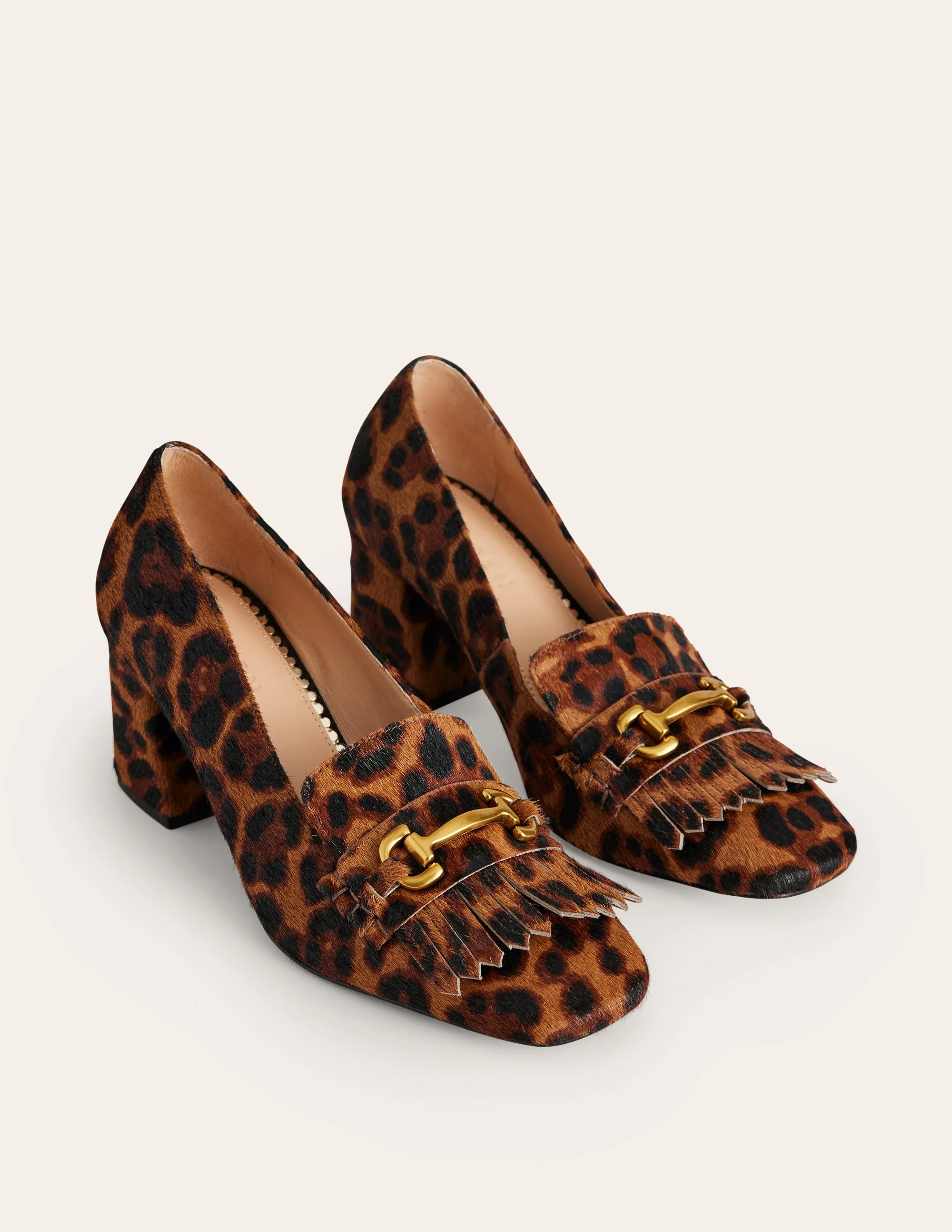 Iris Ghillie Heeled Loafers-Leopard - Image 3