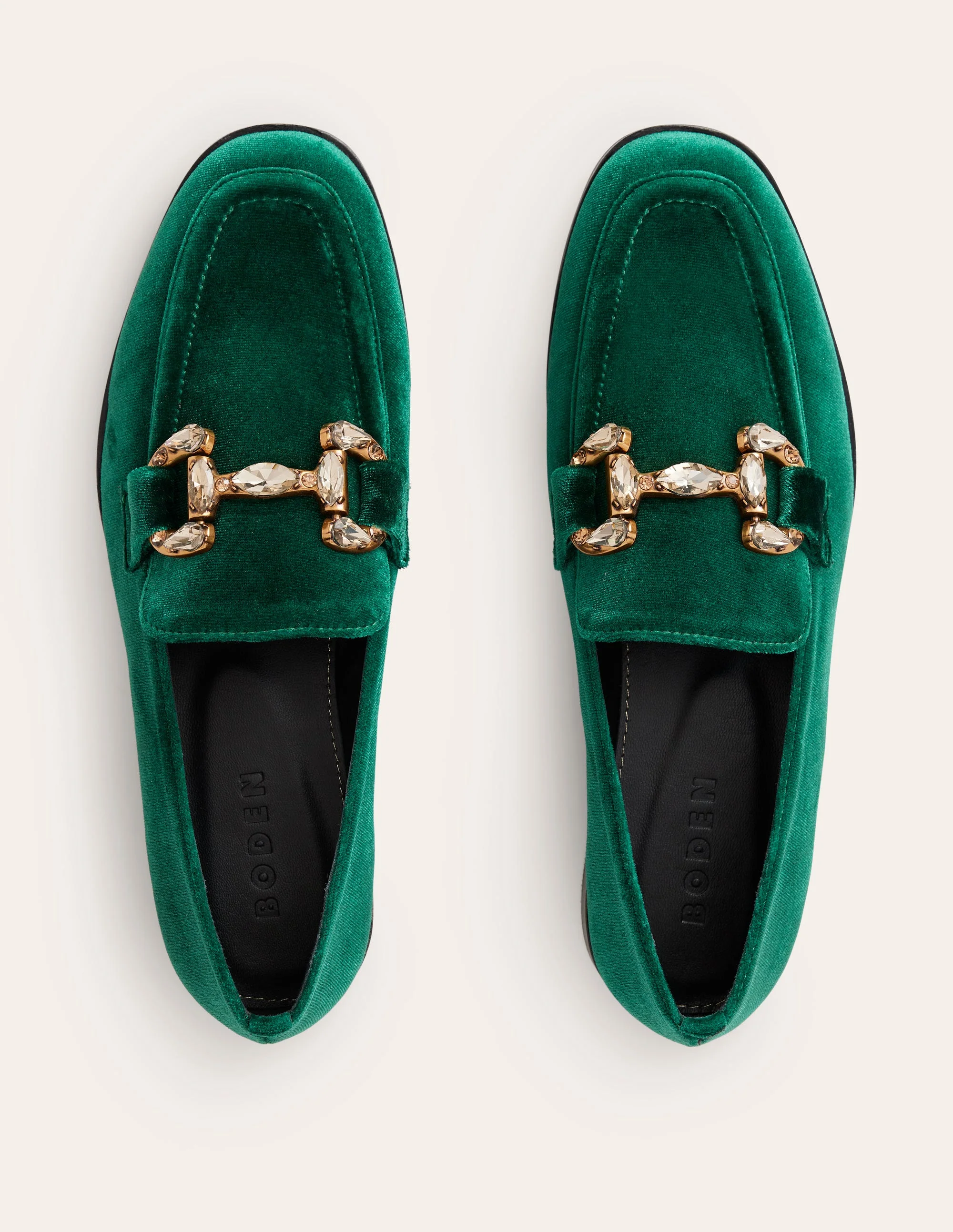 Iris Jewelled Snaffle Loafers-Glade Velvet - Image 5