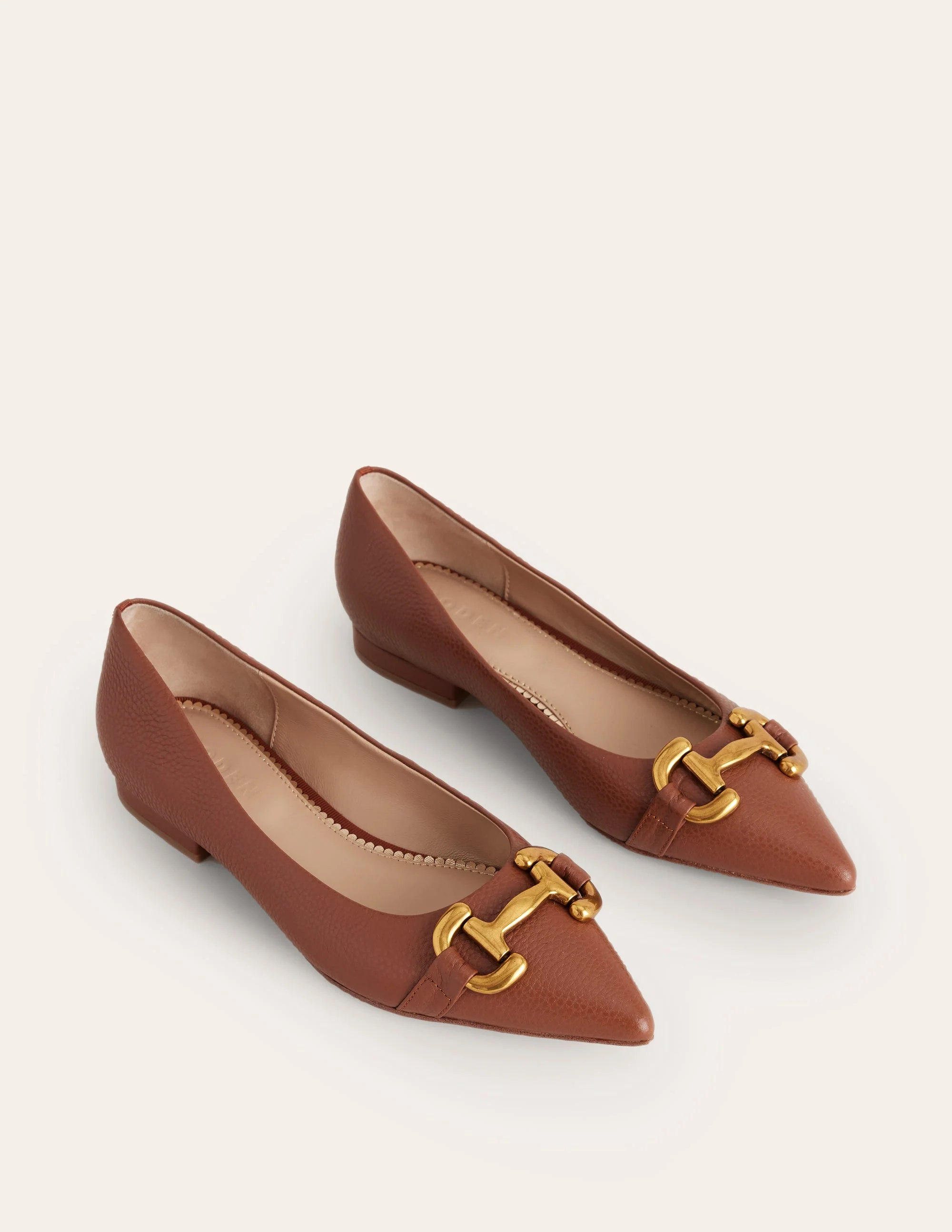 Iris Snaffle Ballet Flats-Tan - Image 3