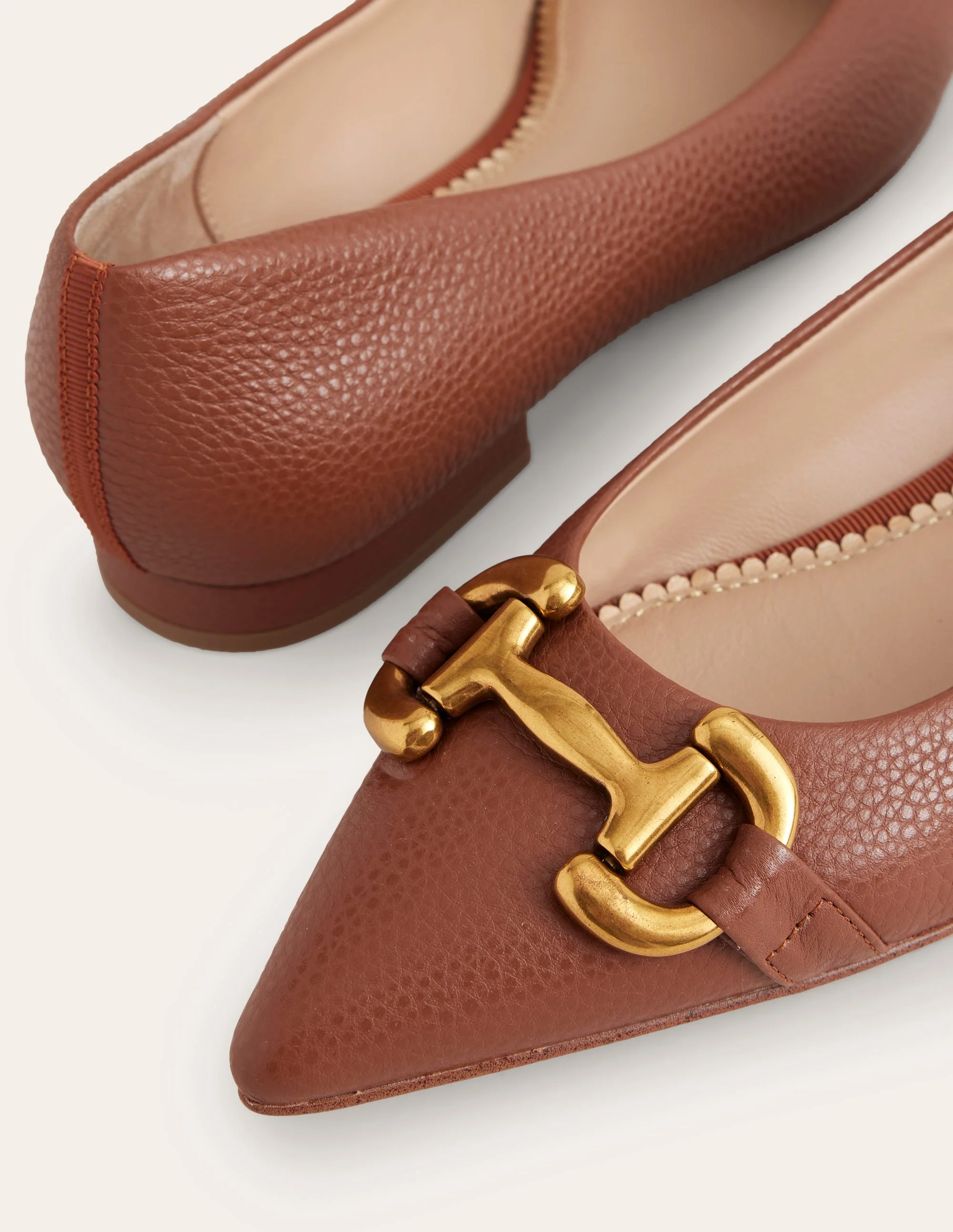 Iris Snaffle Ballet Flats-Tan - Image 4