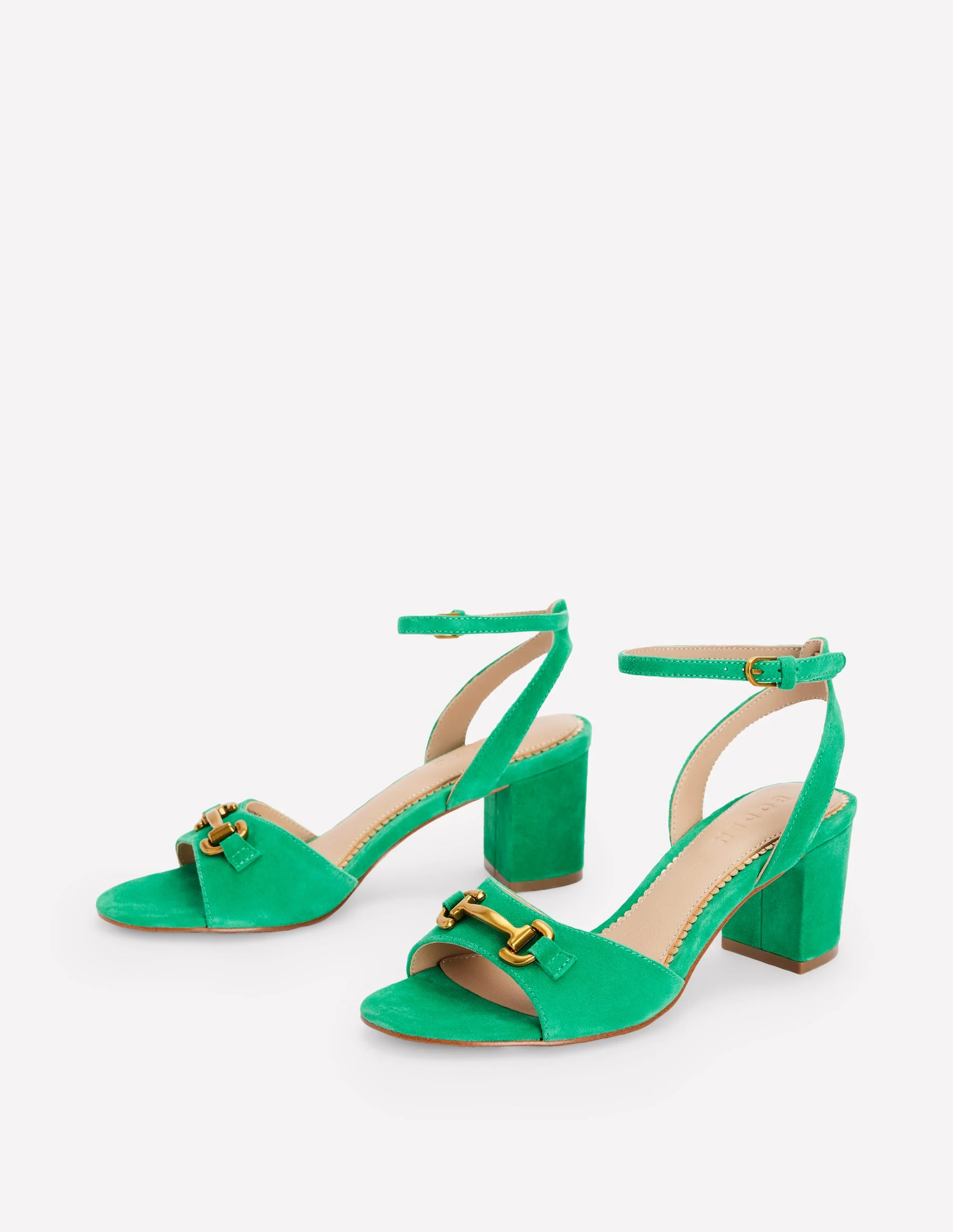 Iris Snaffle Block Heel Sandal-Rich Emerald - Image 3