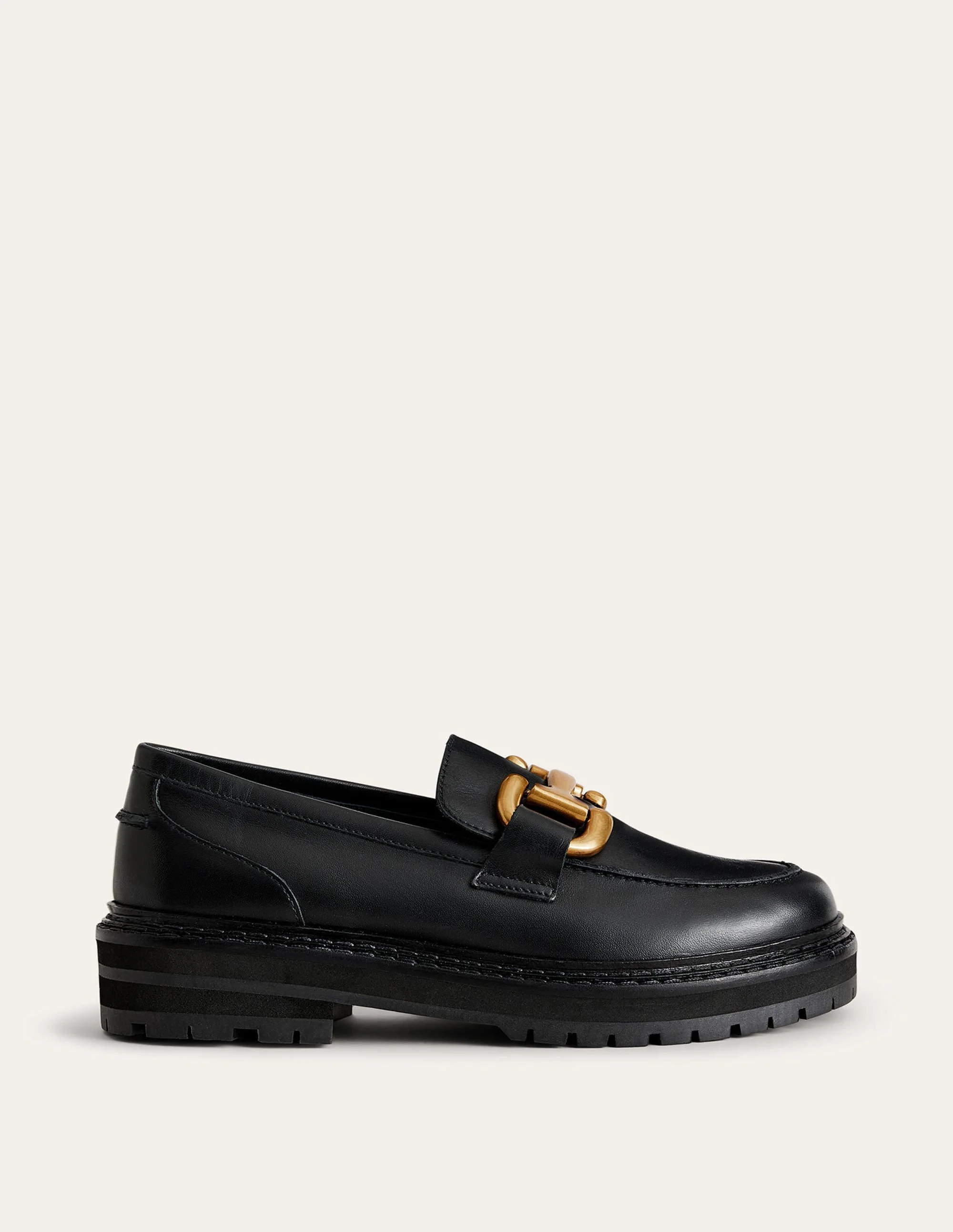 Iris Snaffle Chunky Loafers-Black Box Leather - Image 3