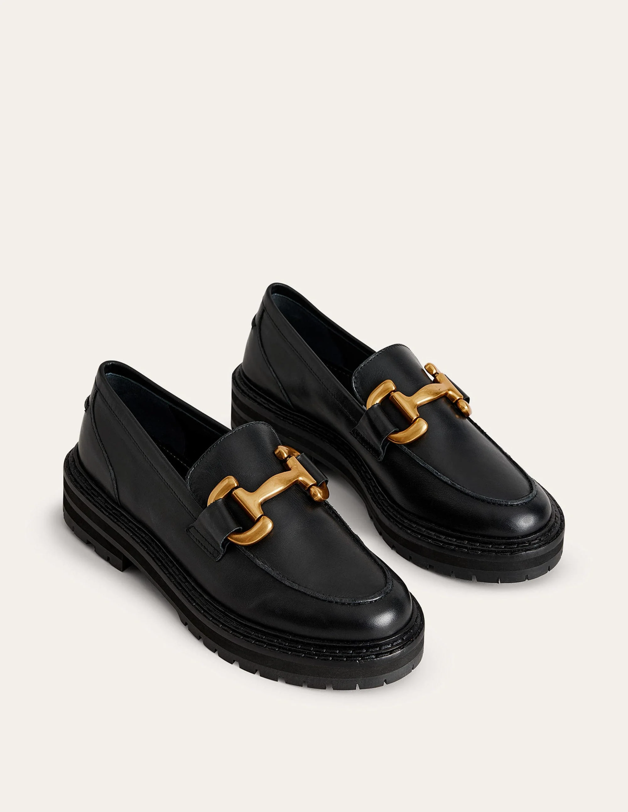 Iris Snaffle Chunky Loafers-Black Box Leather - Image 4