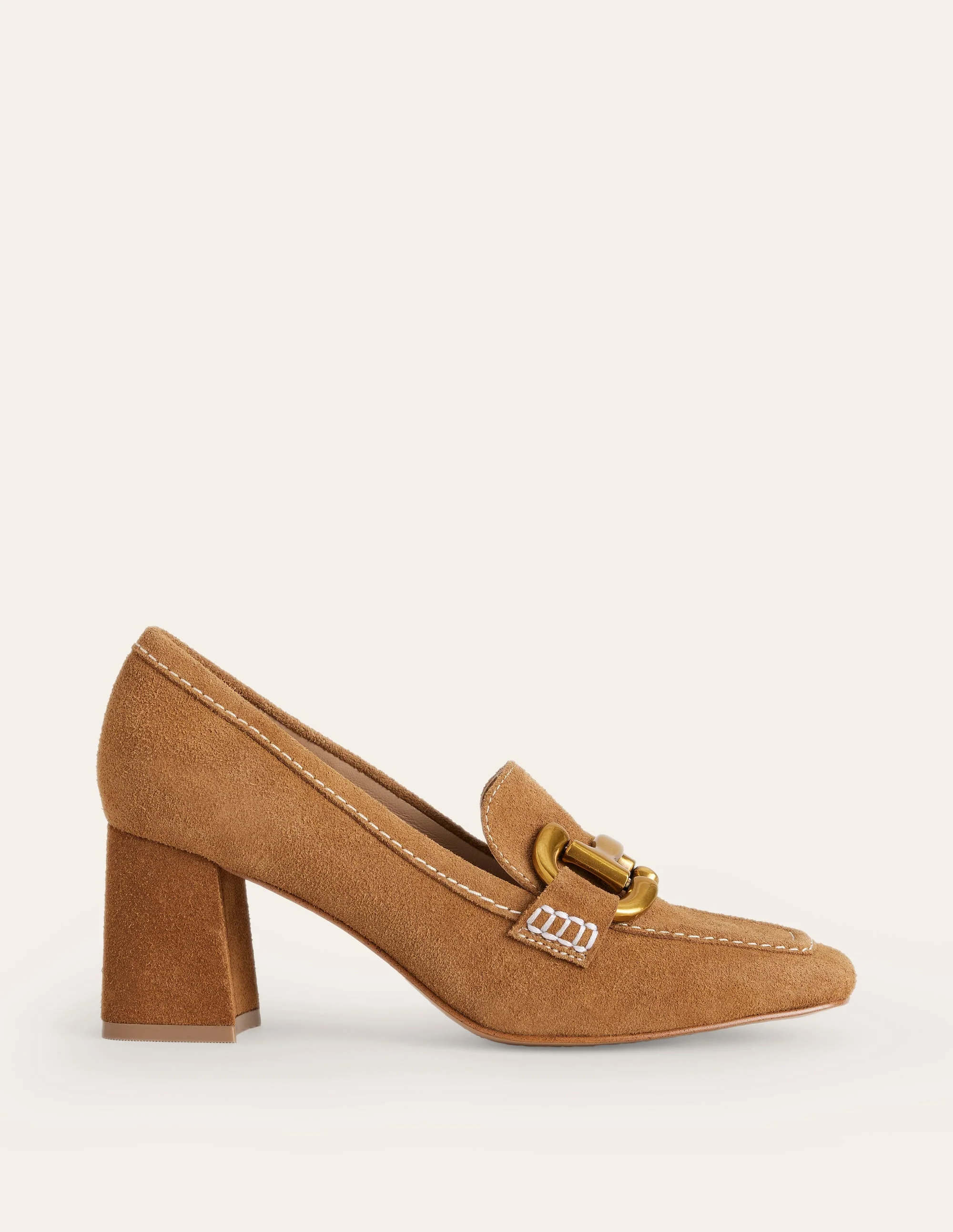 Iris Snaffle Heeled Loafers-Tan - Image 2