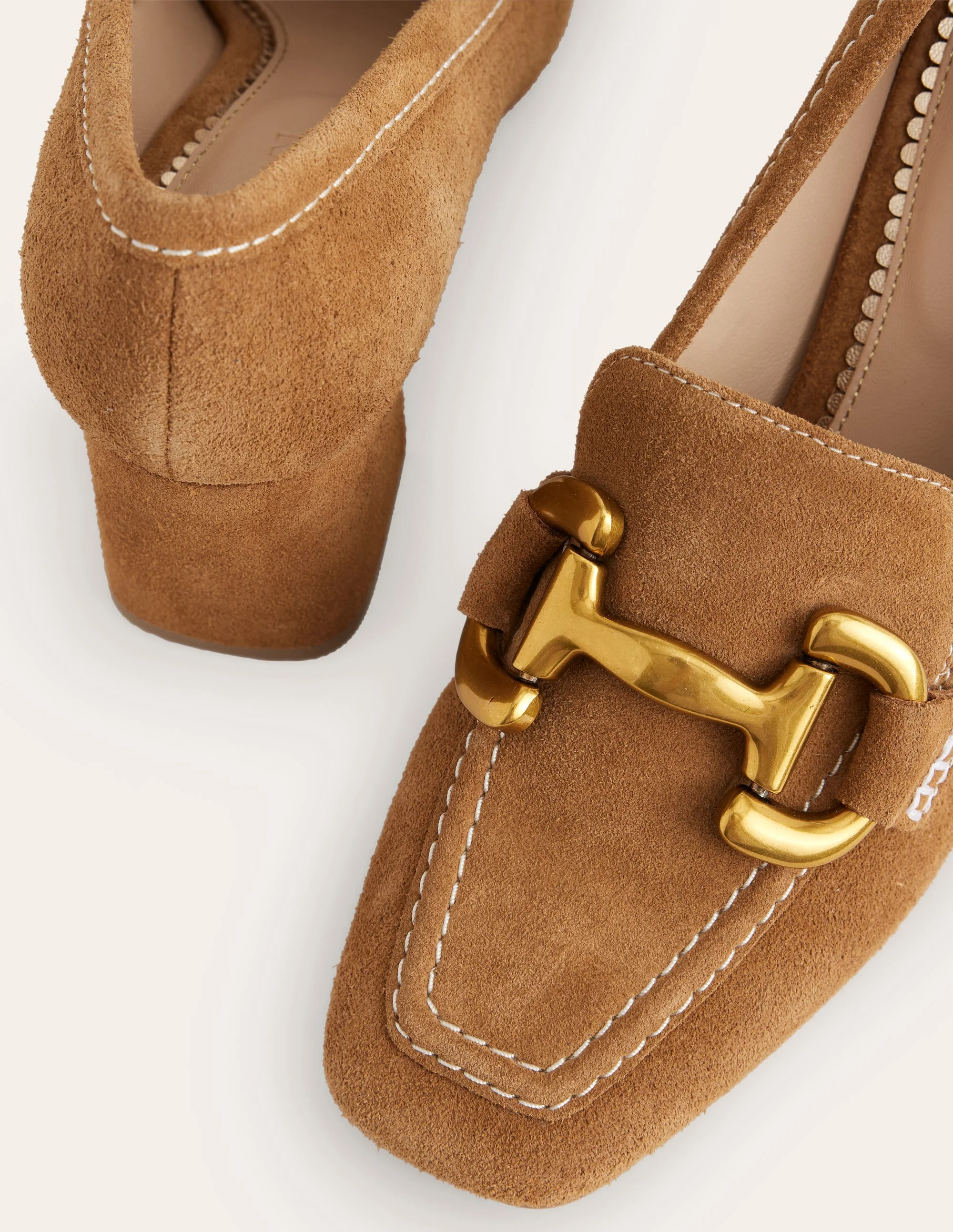 Iris Snaffle Heeled Loafers-Tan - Image 4