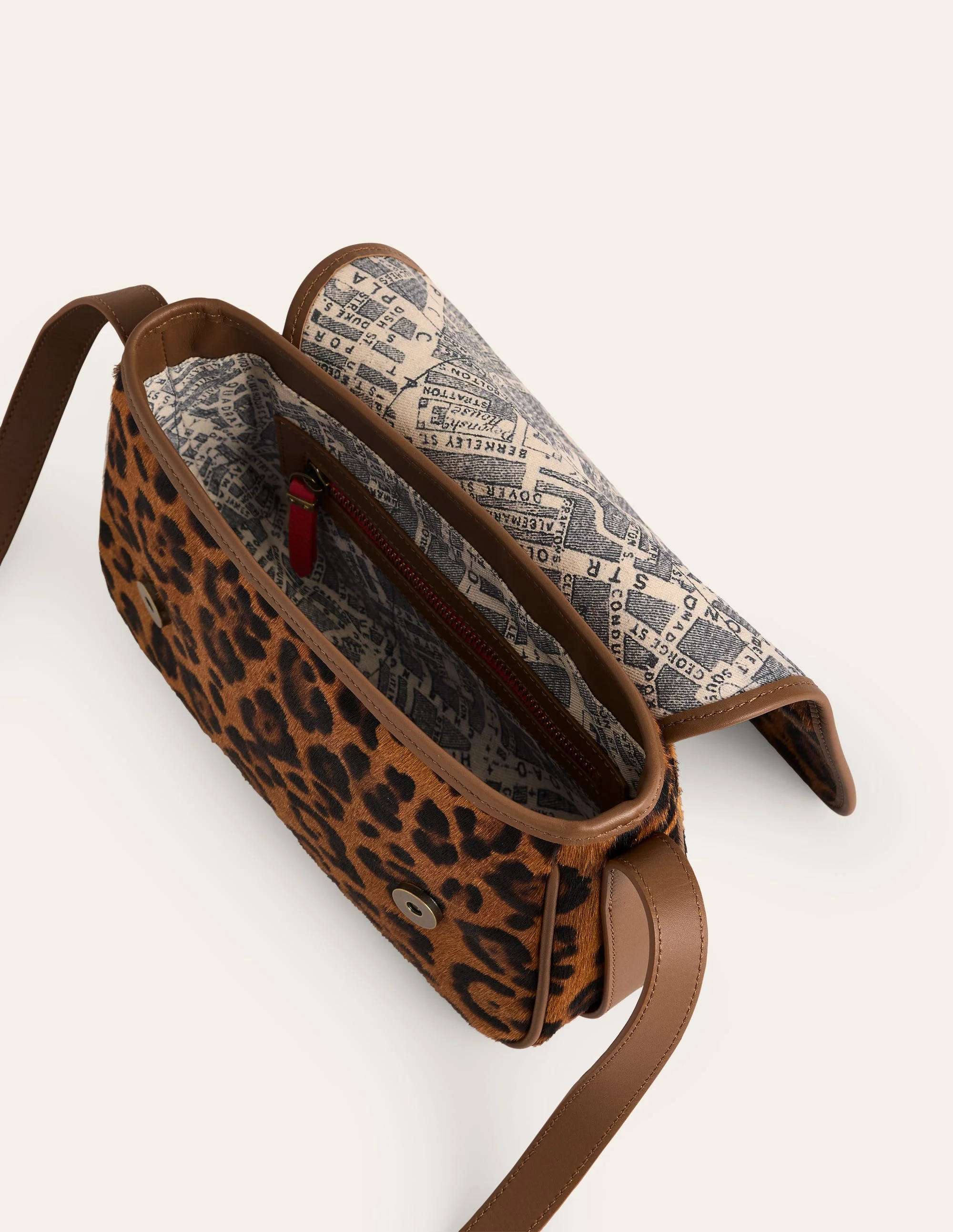 Iris Snaffle Leather Bag-Leopard - Image 4