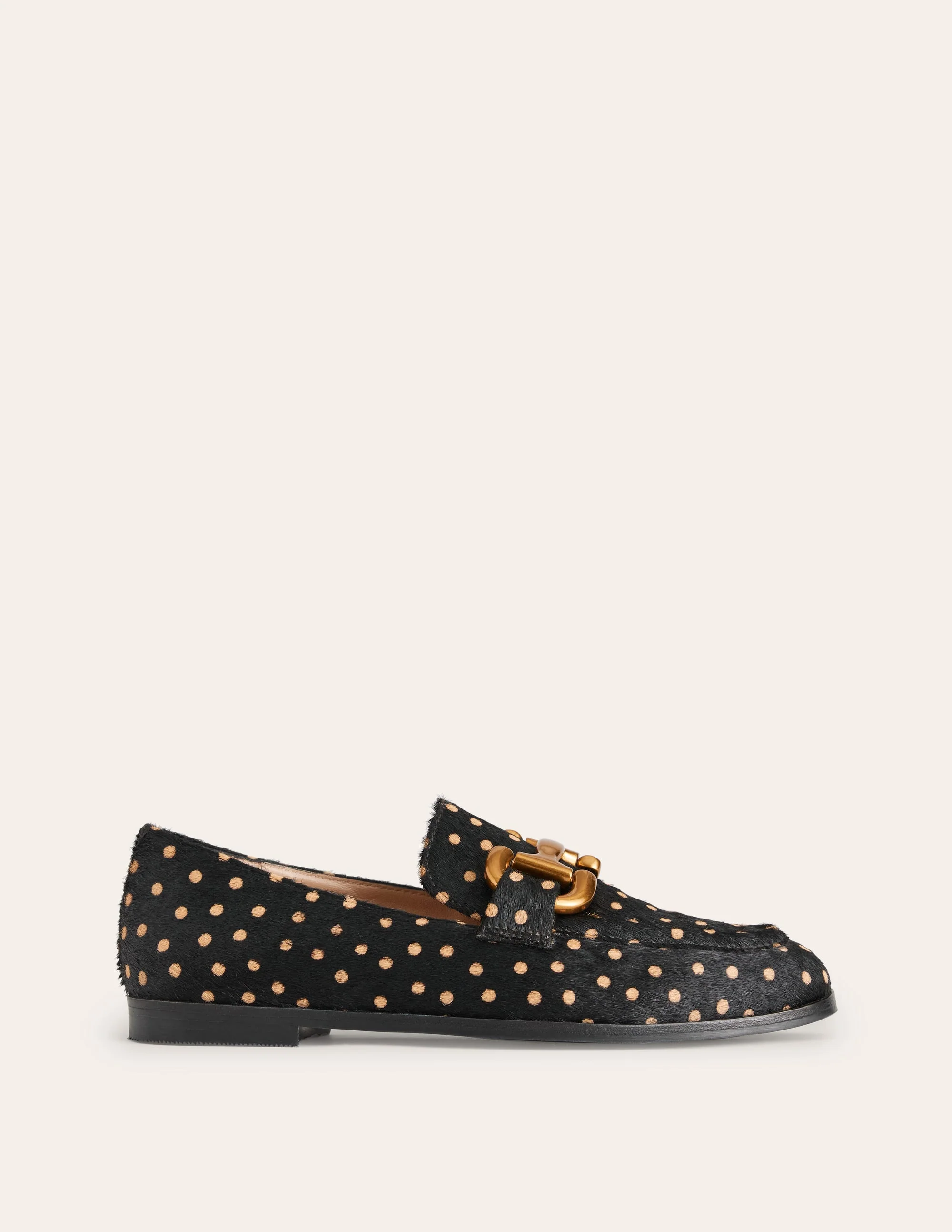 Iris Snaffle Loafers-Black and Camel Spot - Image 2