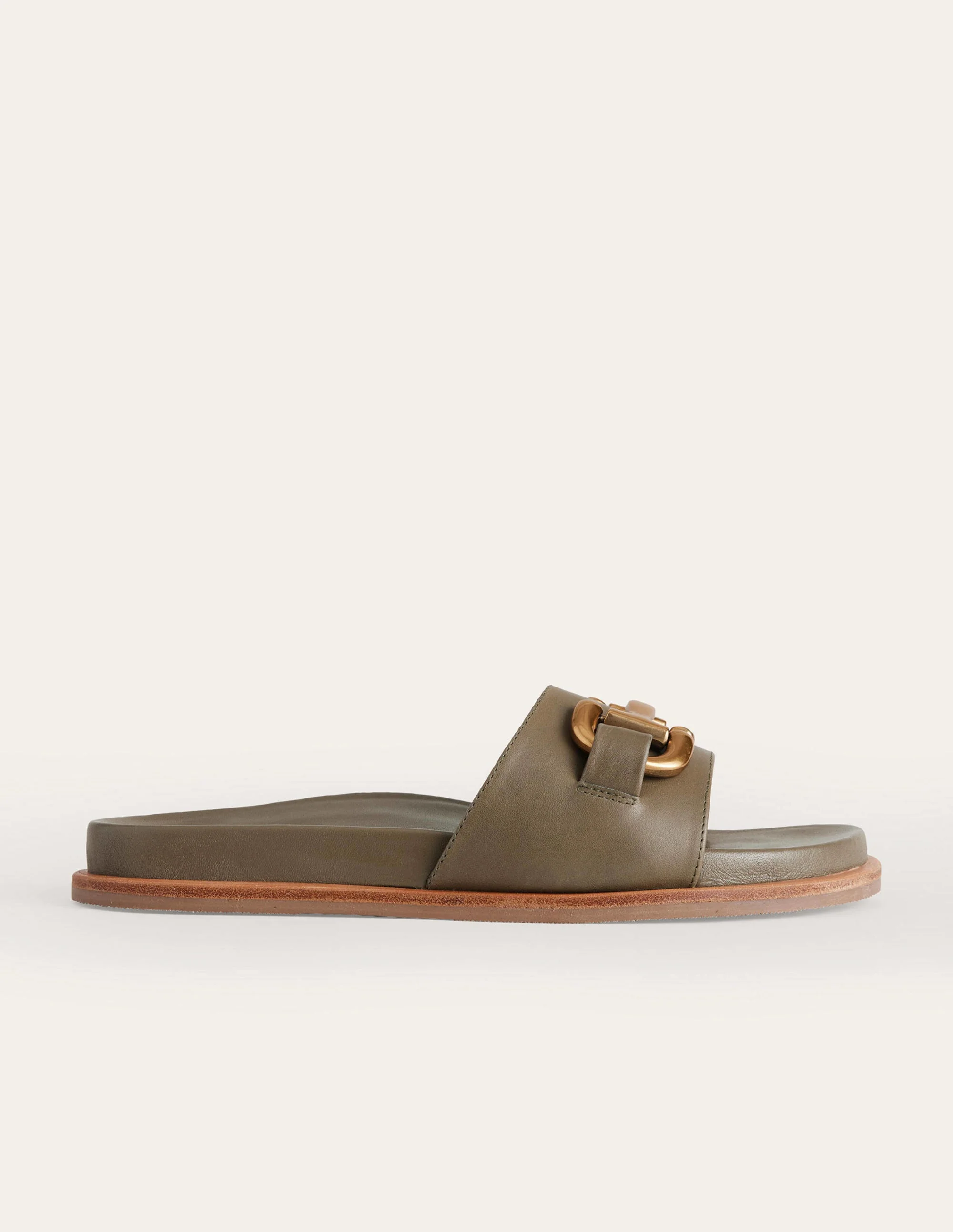 Iris Snaffle Slider Sandals-Deep Olive - Image 2