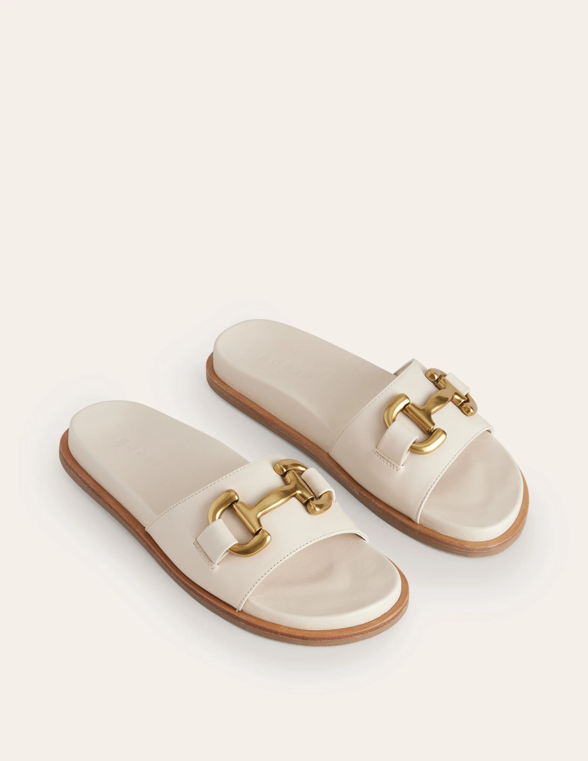Iris Snaffle Slider Sandals-Ecru - Image 3