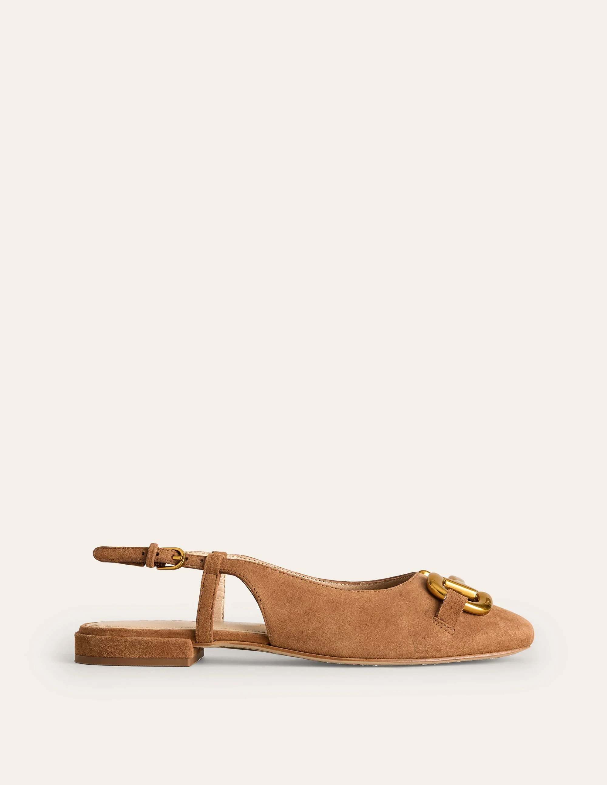 Iris Snaffle Slingback Flats-Ginger Snap Suede - Image 2
