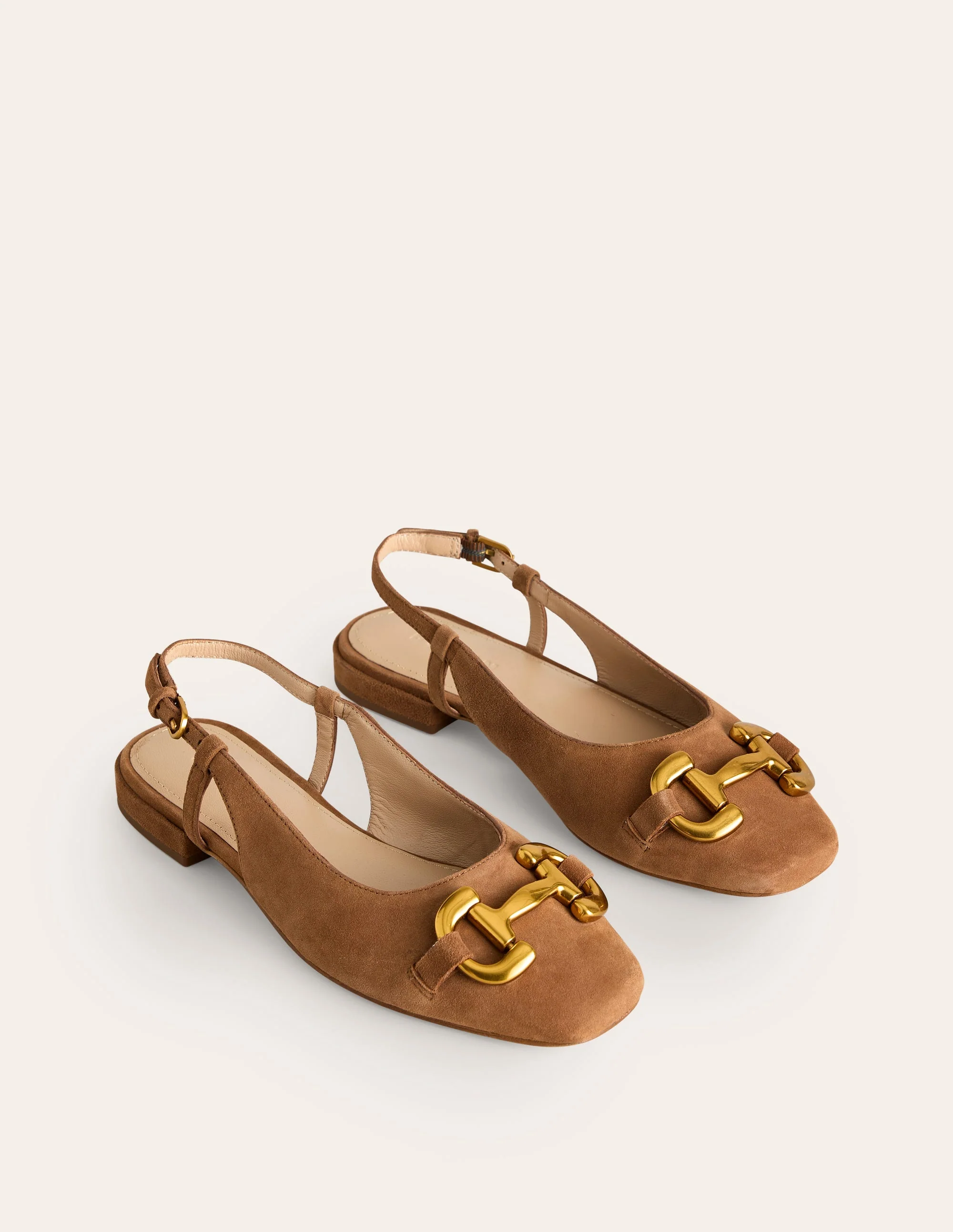 Iris Snaffle Slingback Flats-Ginger Snap Suede - Image 3