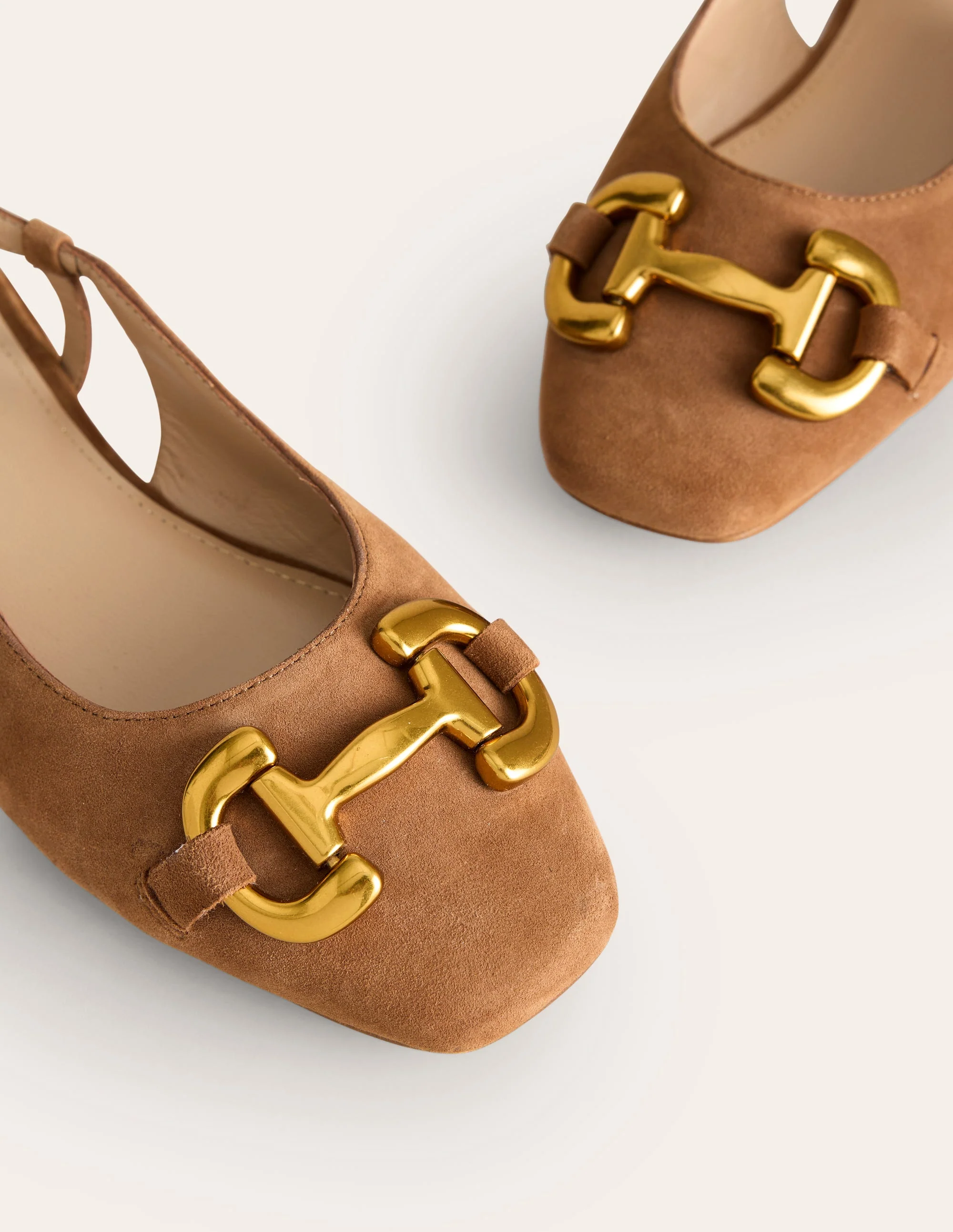 Iris Snaffle Slingback Flats-Ginger Snap Suede - Image 4