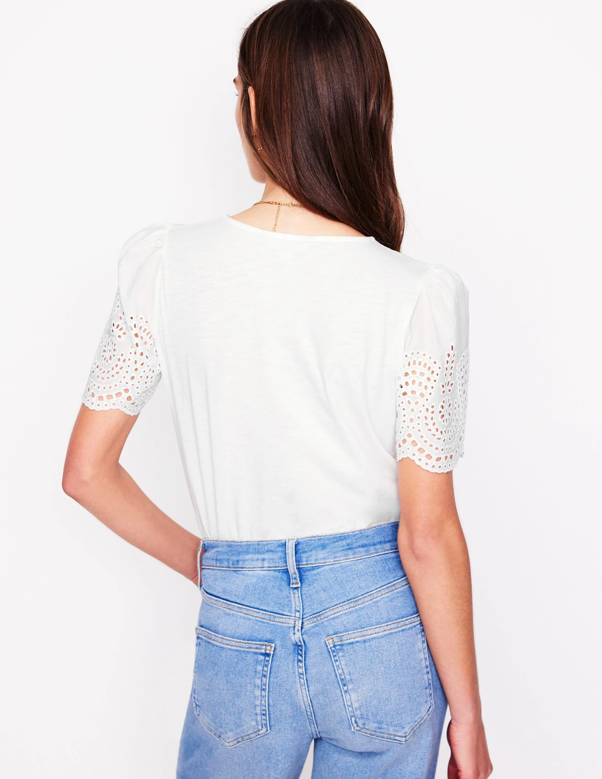 Isabel Broderie Top-White - Image 6
