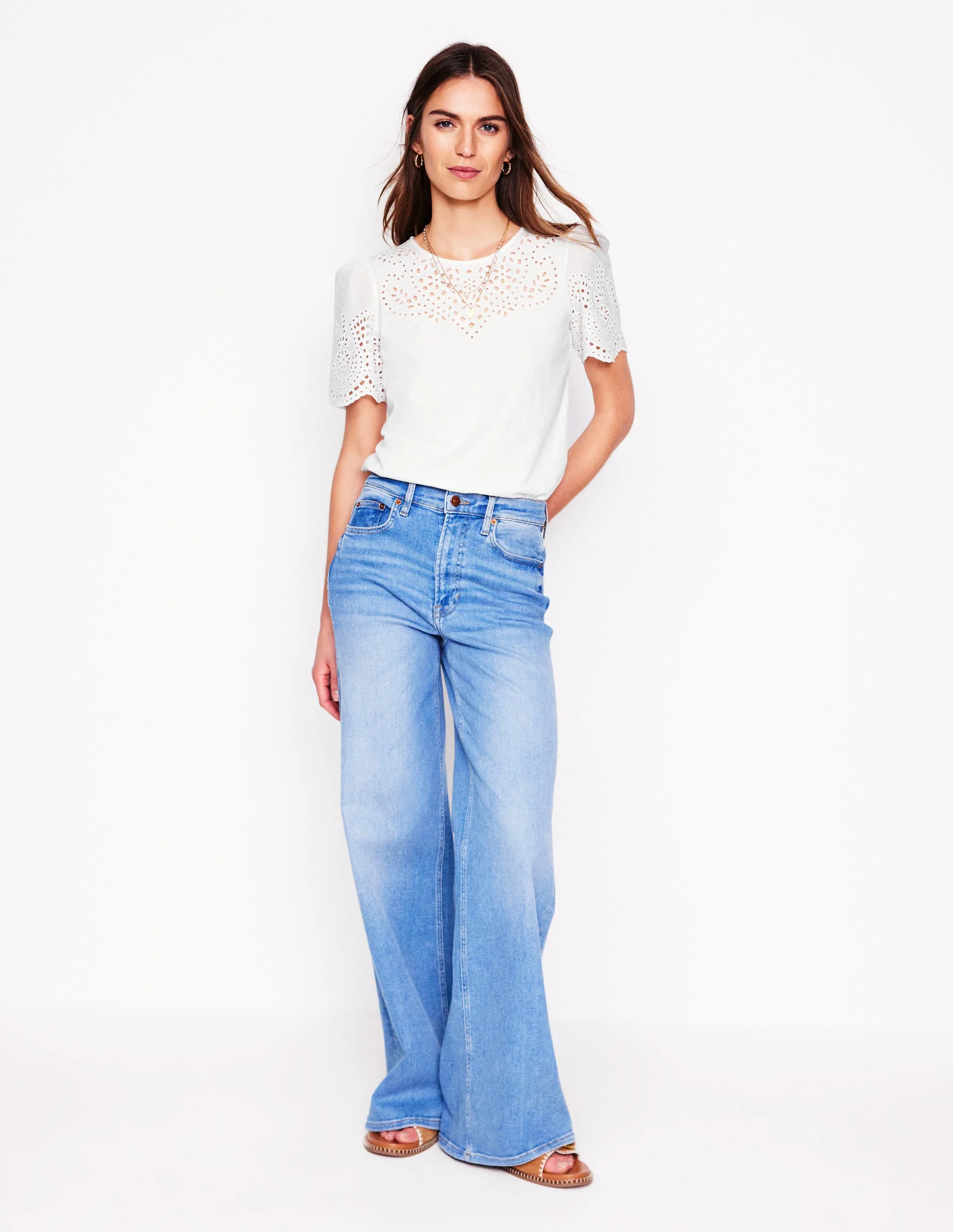 Isabel Broderie Top-White - Image 7