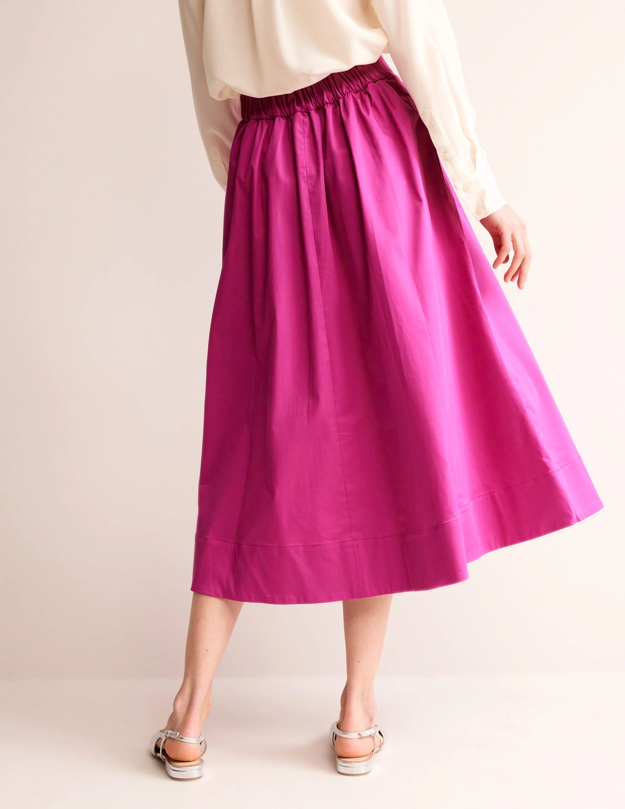 Isabella Cotton Sateen Skirt-Rose Violet - Image 3