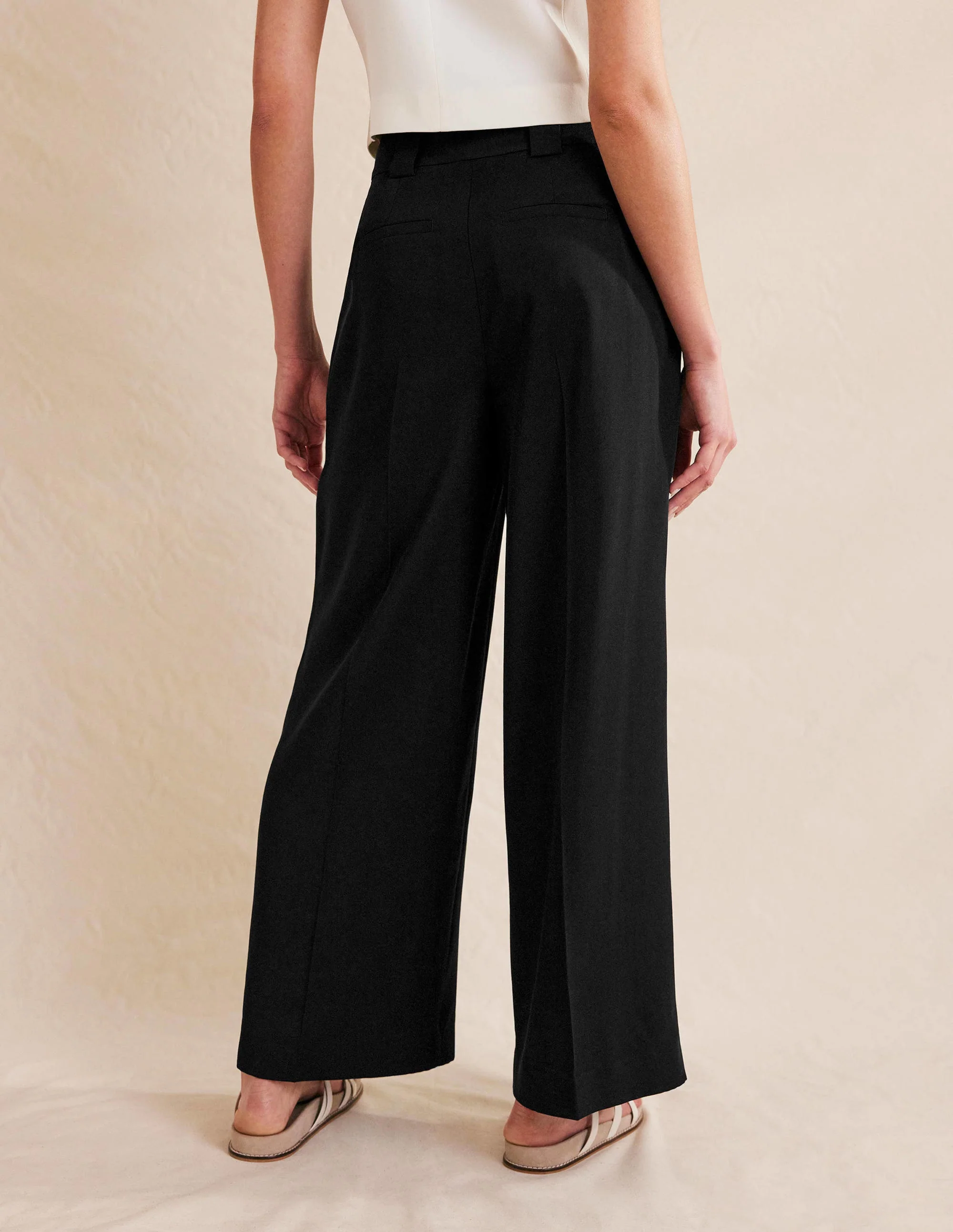 Islington Wide Leg Pants-Black - Image 3