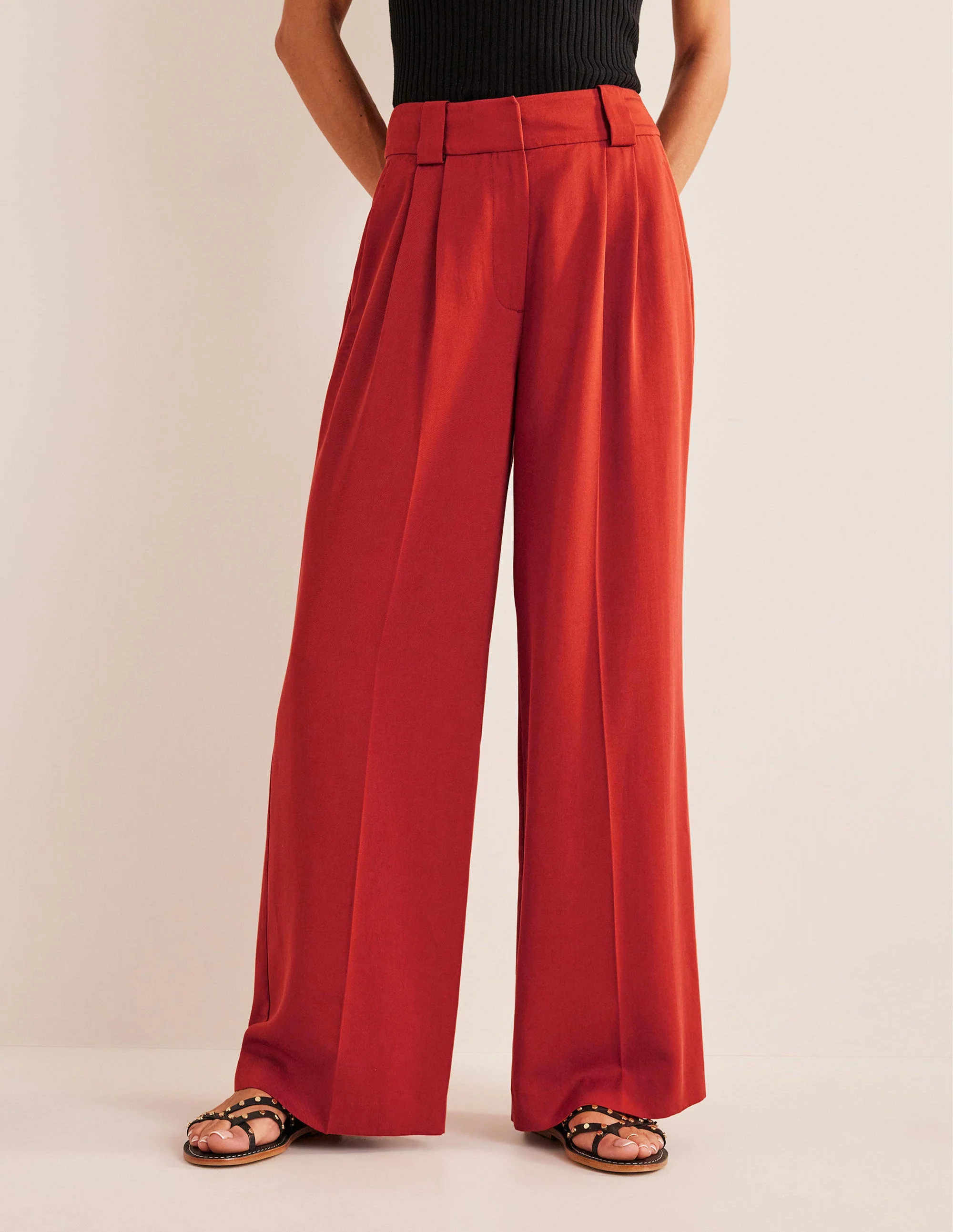 Islington Wide Leg Pants-Tomato - Image 4