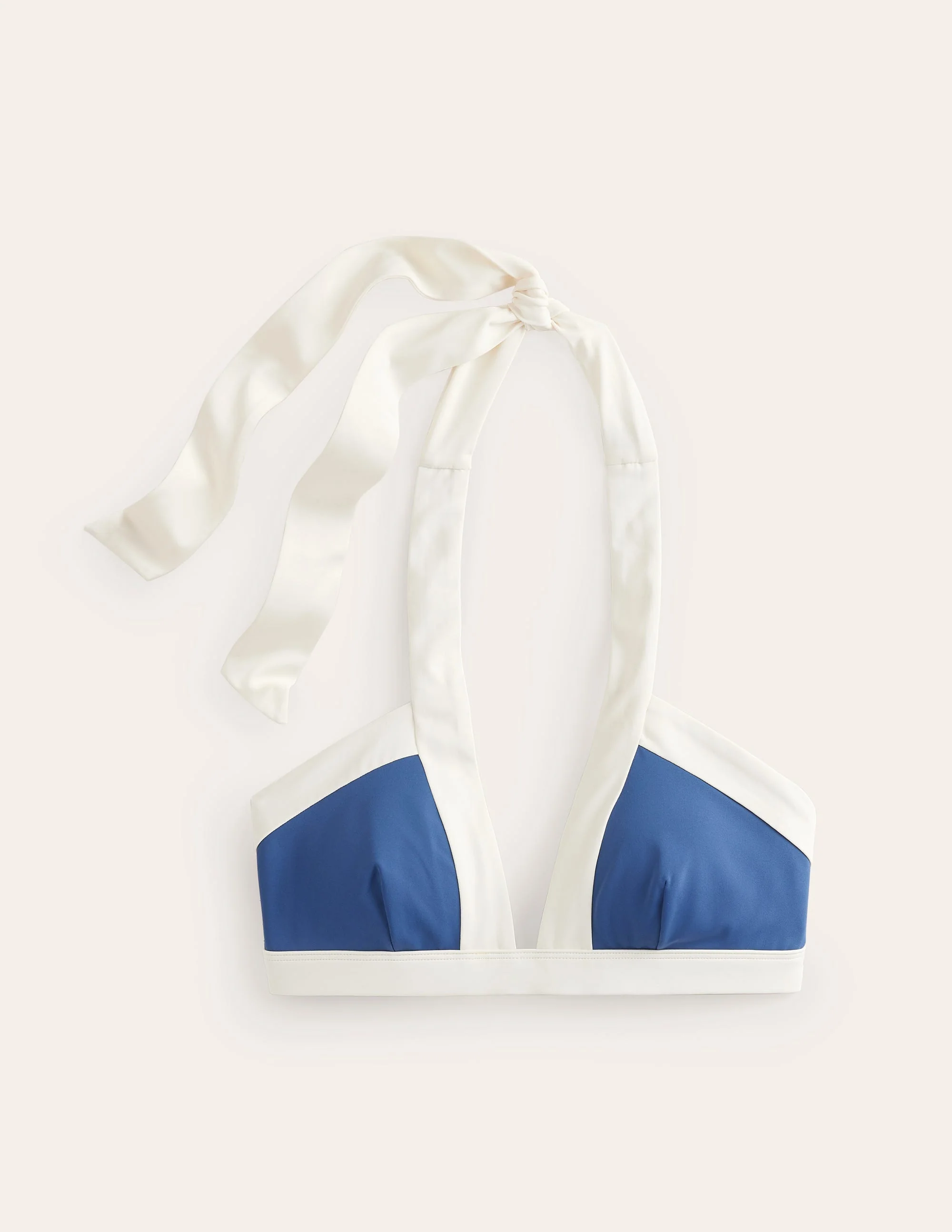 Ithaca Halter Bikini Top-Globe/ Ivory Colourblock - Image 5