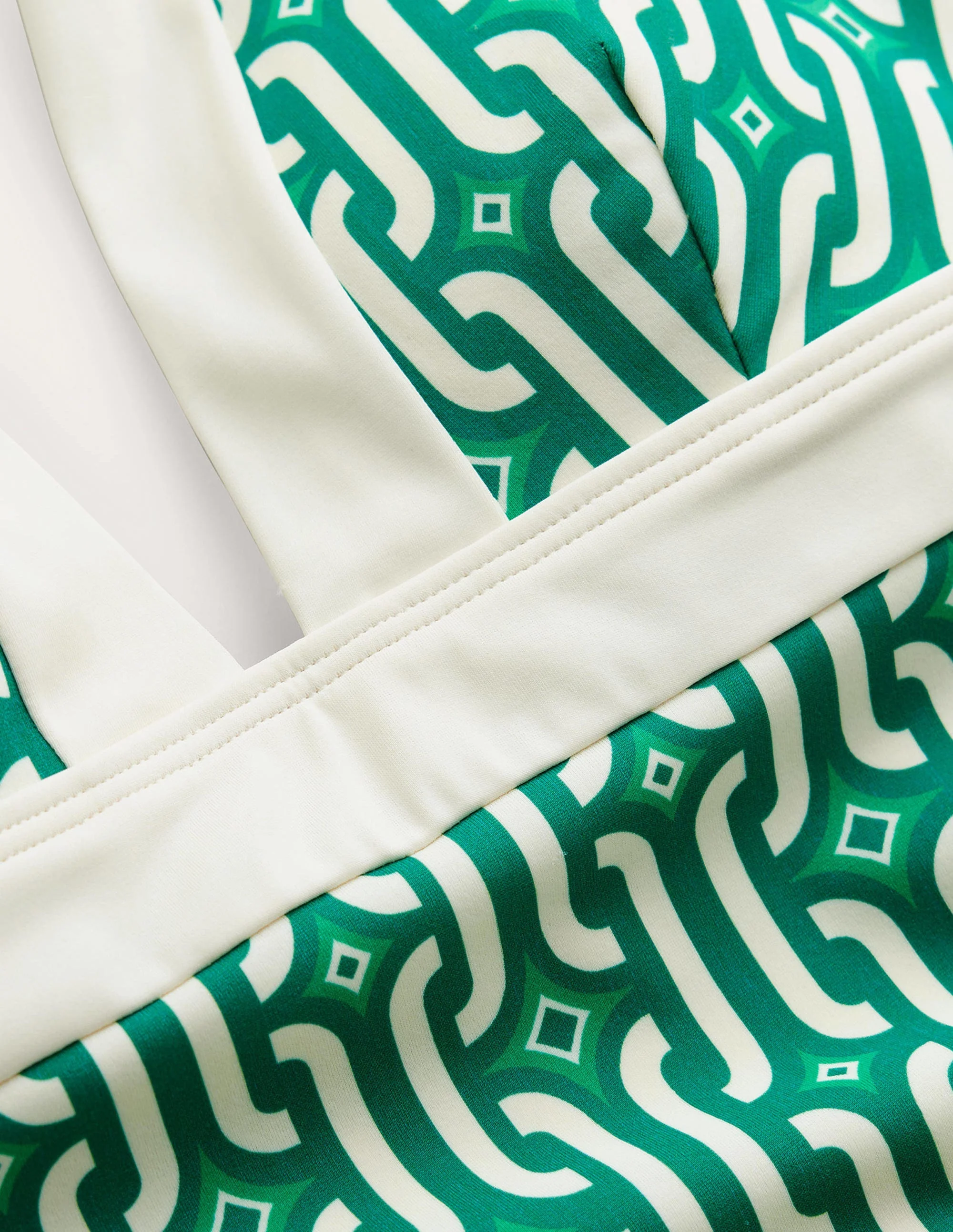 Ithaca Halter Swimsuit-Bright Emerald, Azure Geo - Image 7