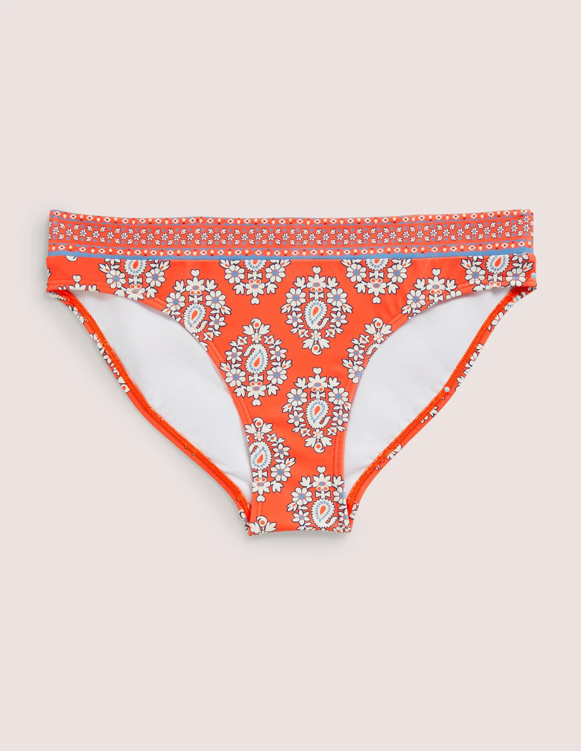 Ithaca Panel Bikini Bottoms-Coral, Opulent Paisley - Image 6