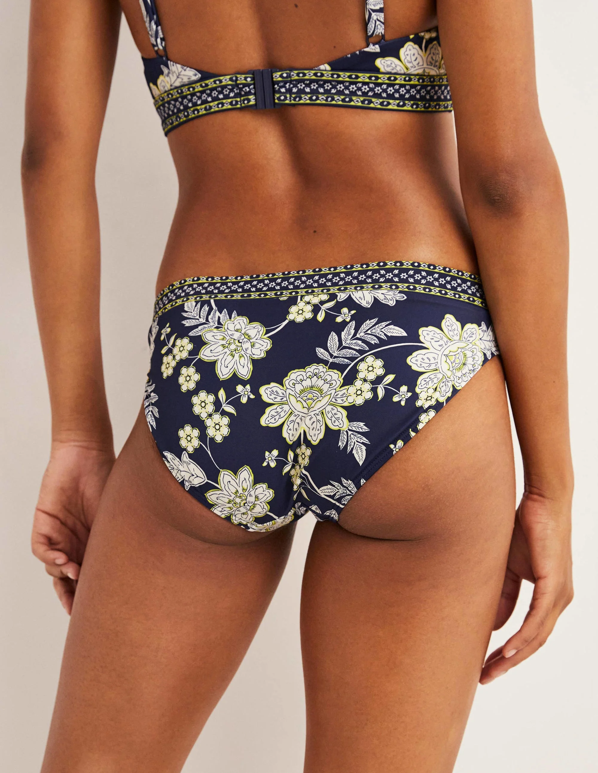 Ithaca Panel Bikini Bottoms-Navy, Chintz Bloom - Image 3
