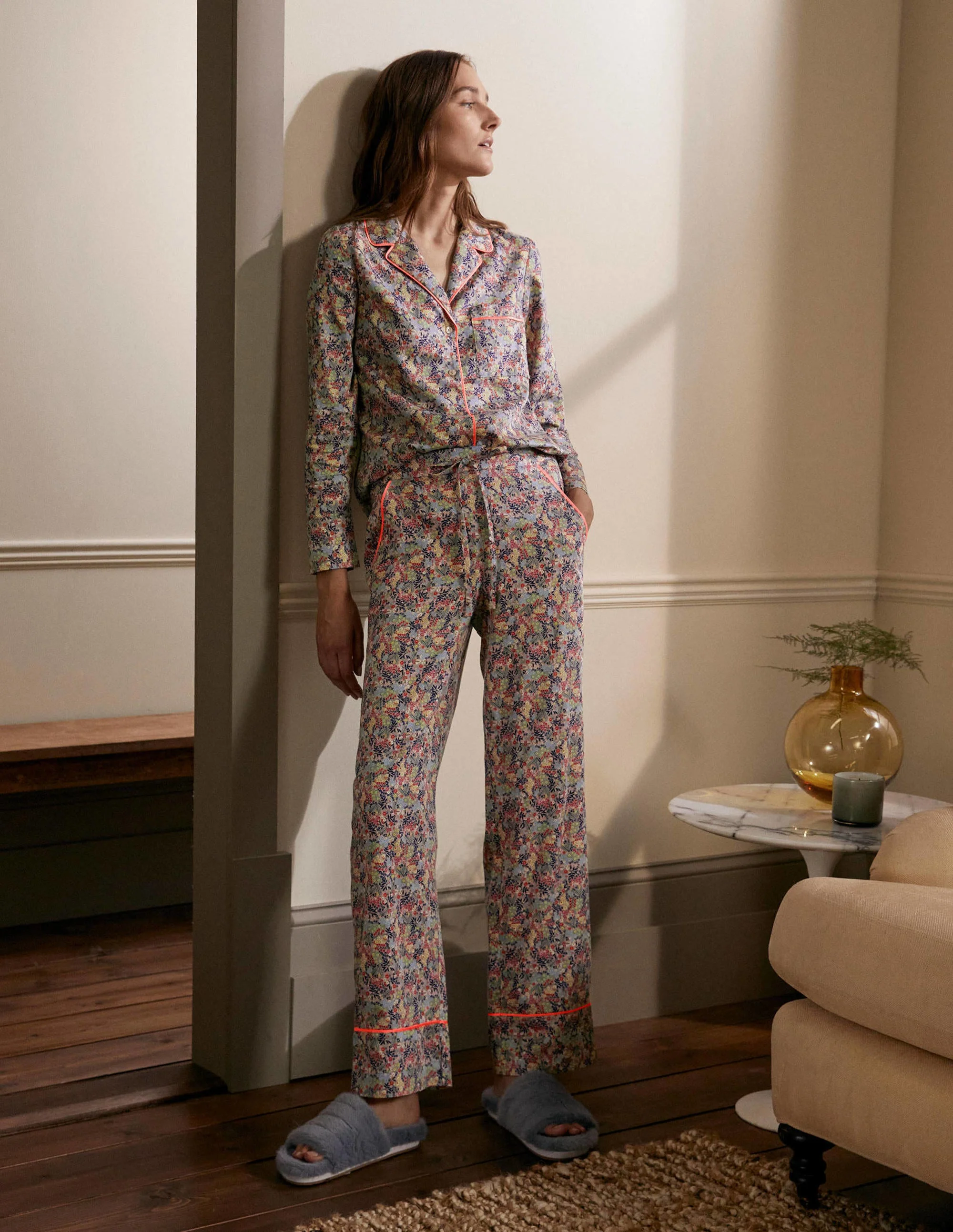 Janie Pajama Shirt-Milkshake, Enchanting Forest
