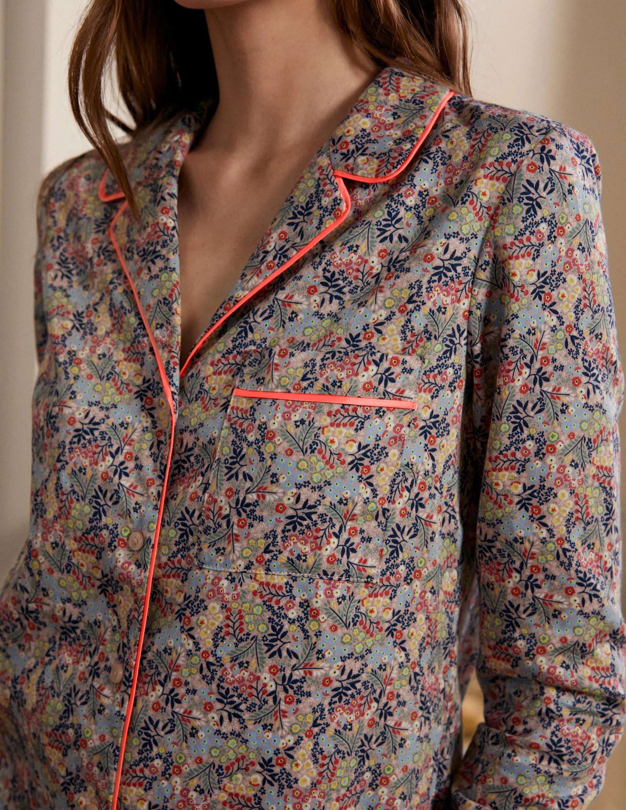 Janie Pajama Shirt-Milkshake, Enchanting Forest - Image 2