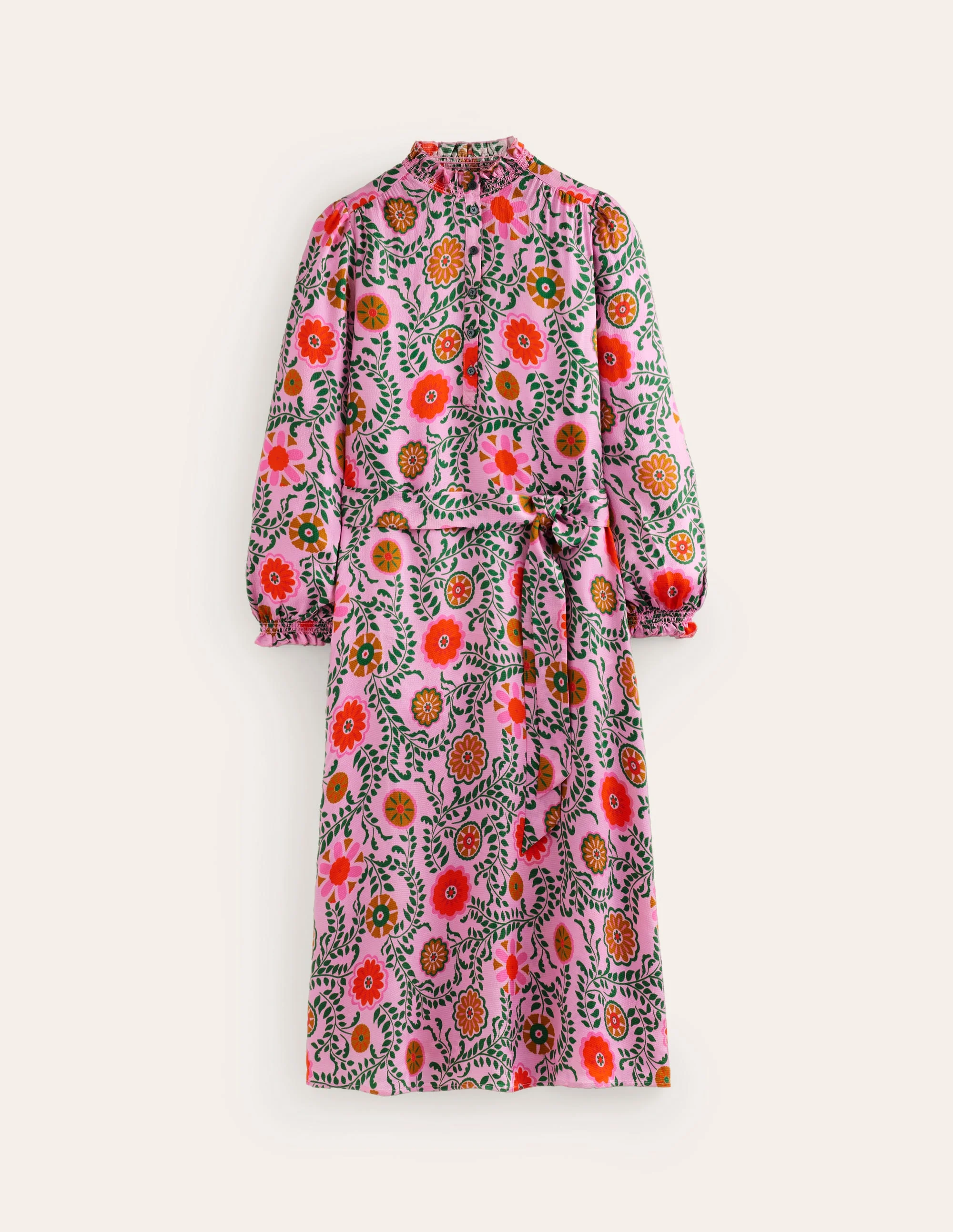 Jasmine Satin Midi Dress-Moonlite Mauve, Meadow Vine - Image 8