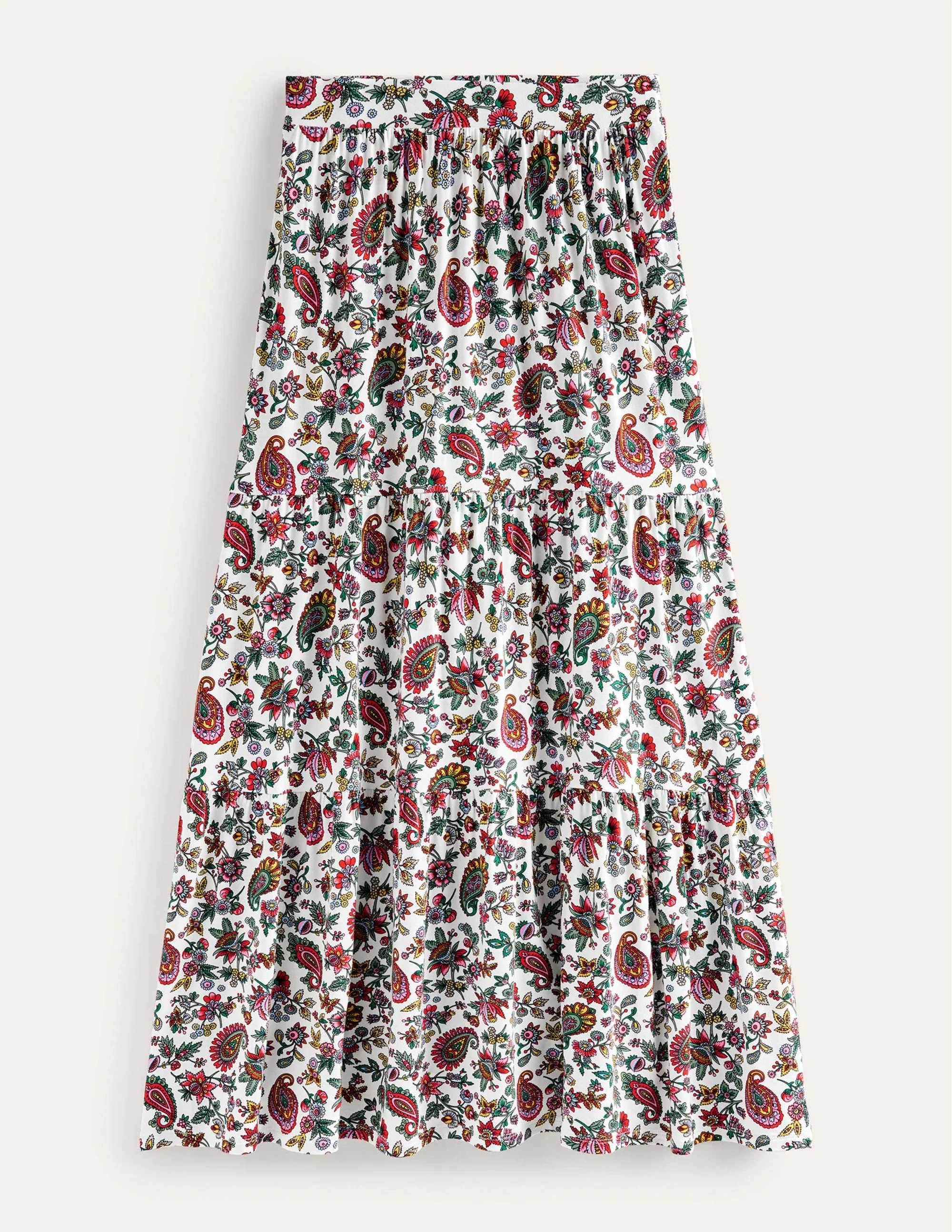 Jersey Maxi Skirt-Multi, Dandelion Paisley - Image 5