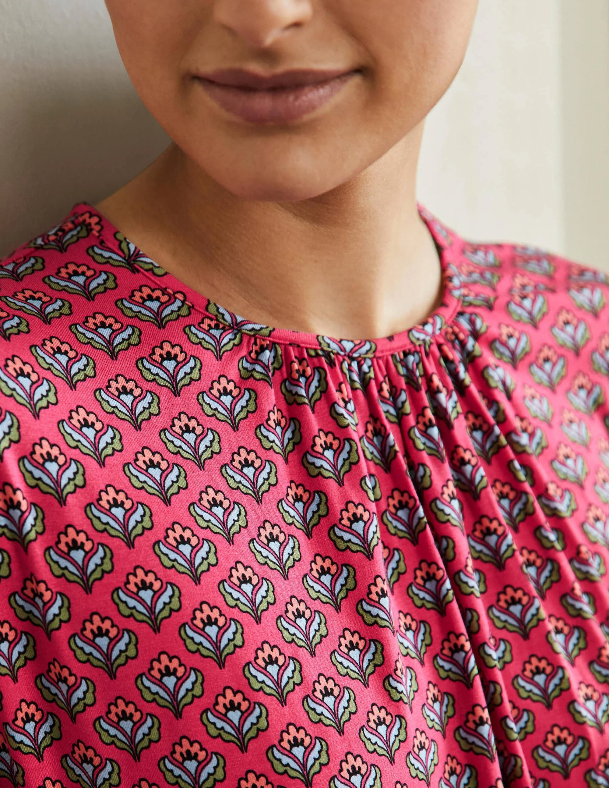 Jersey Midi Dress-Radish Geo - Image 2