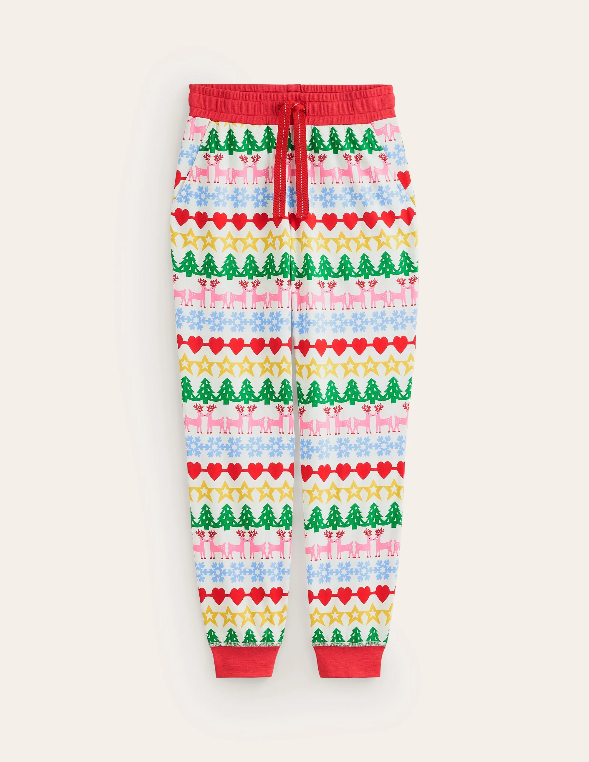 Jersey Pajama Bottoms-Multi, Gingerbread Fairisle - Image 7